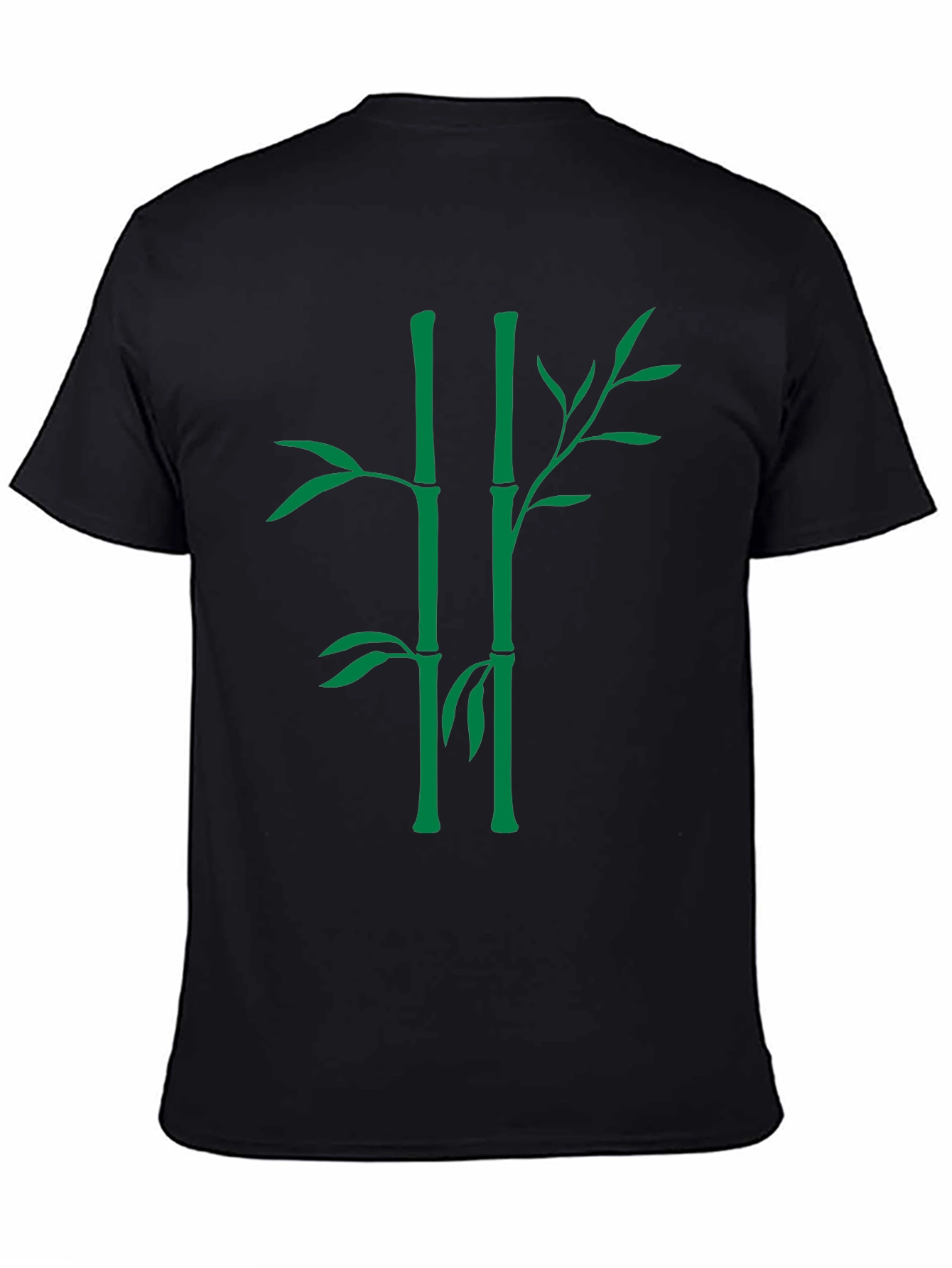 Bamboo Graphic Tee - Nature Inspired Black T-Shirt