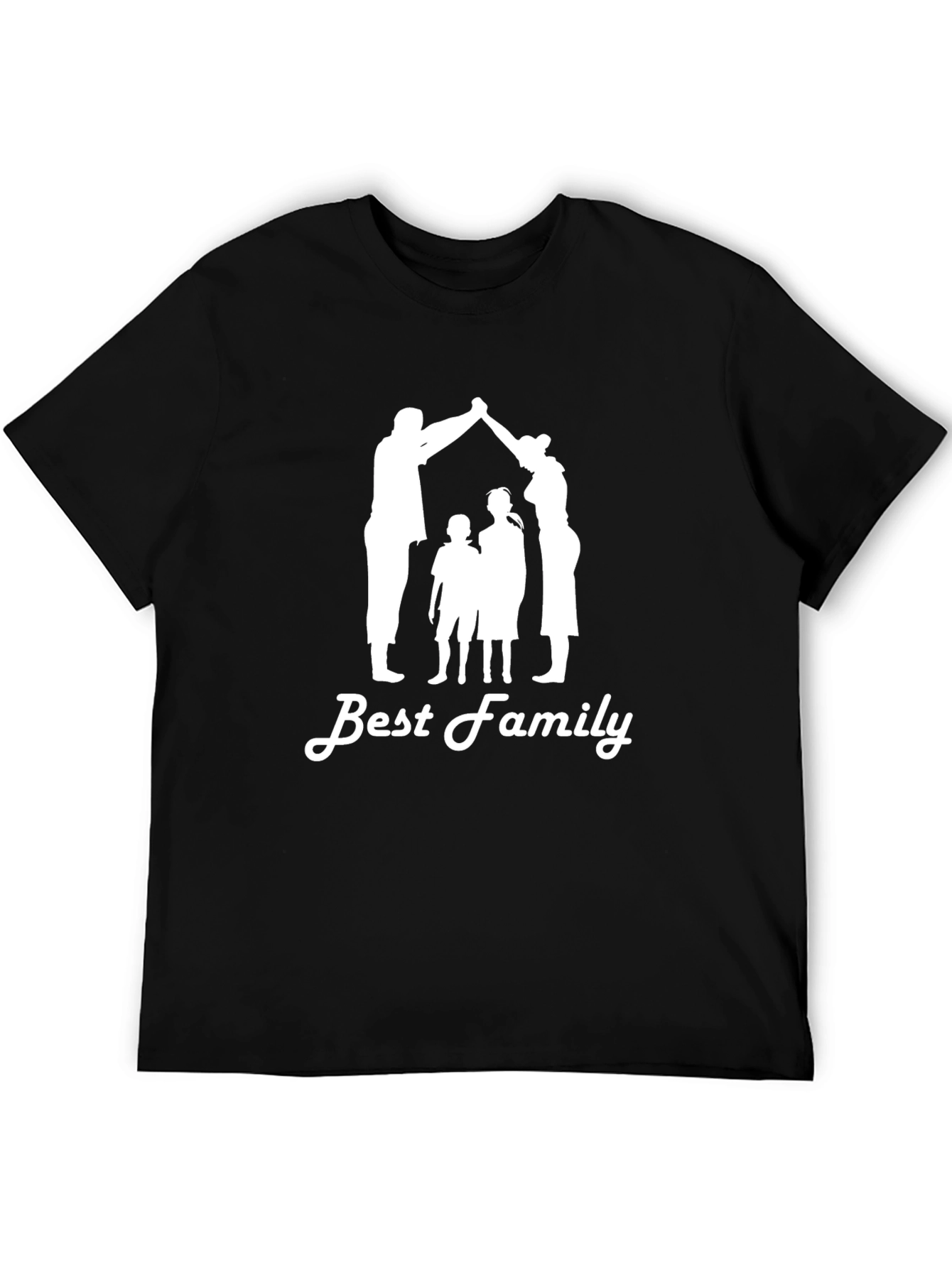 Best Family Graphic Print Black T-Shirt