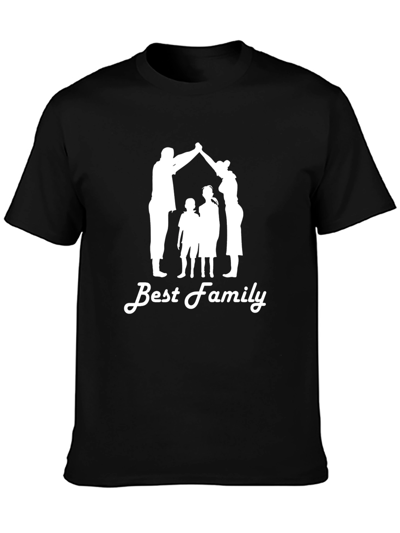 Best Family Graphic Print Black T-Shirt