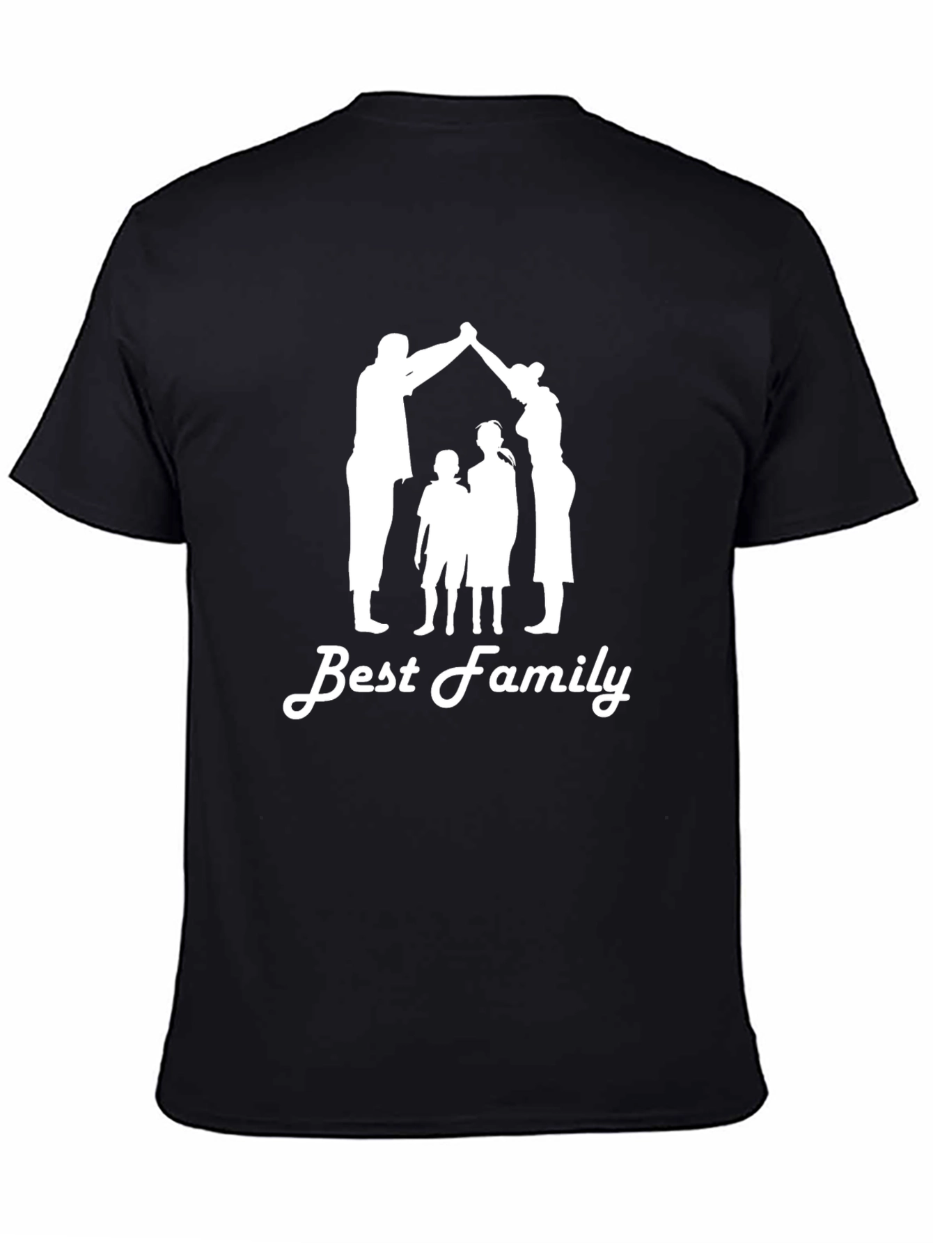 Best Family Graphic Print Black T-Shirt