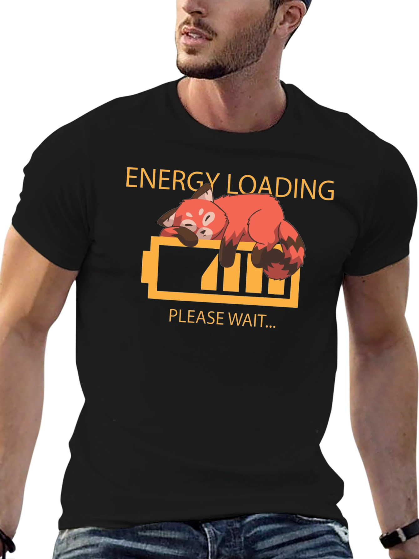 Energy Loading Red Panda Graphic T-Shirt
