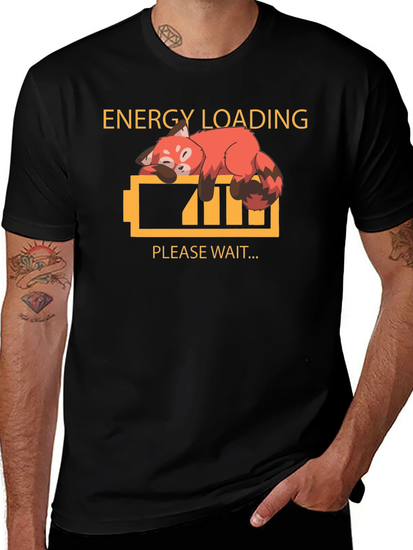 Energy Loading Red Panda Graphic T-Shirt
