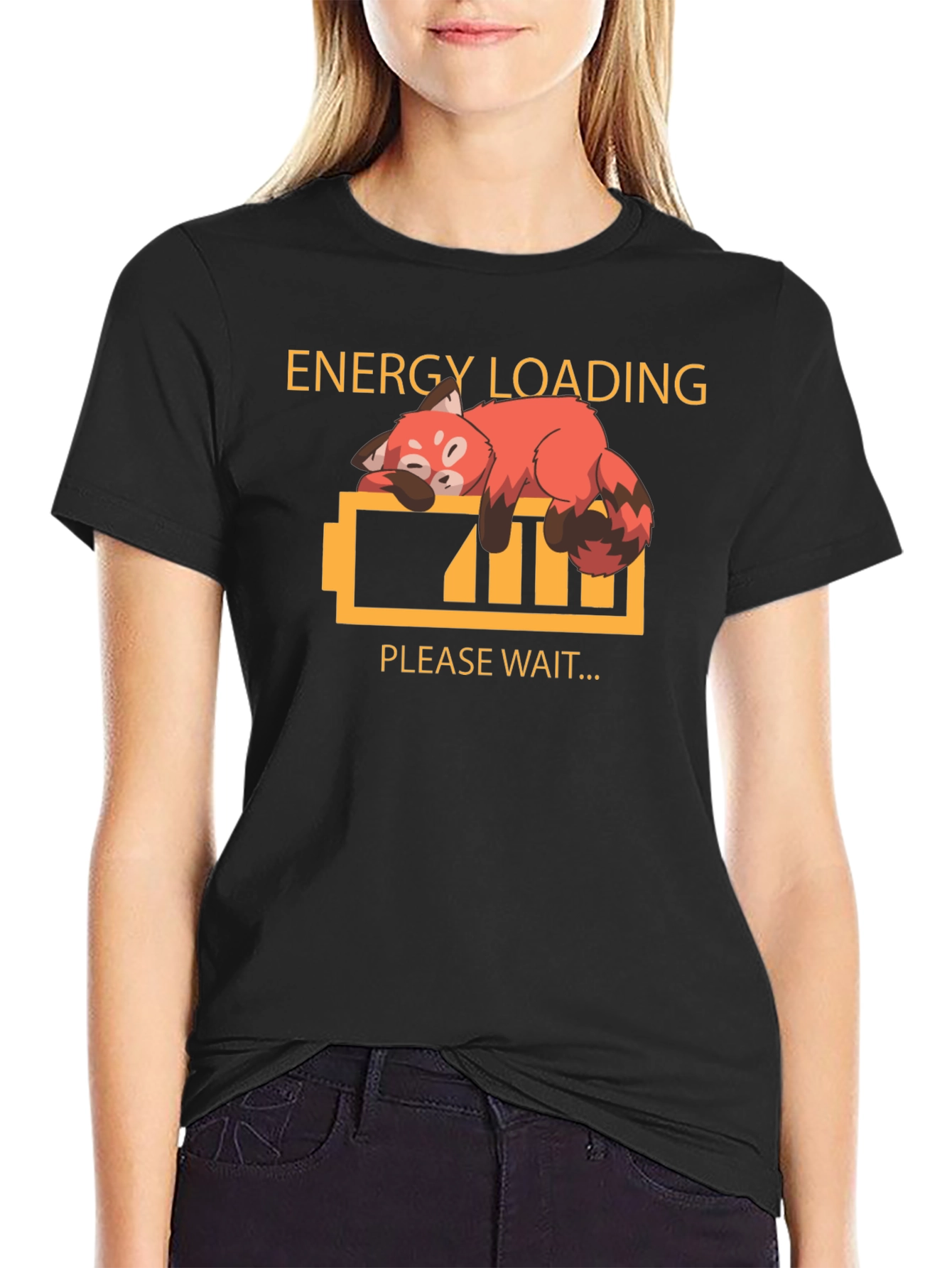 Energy Loading Red Panda Graphic T-Shirt