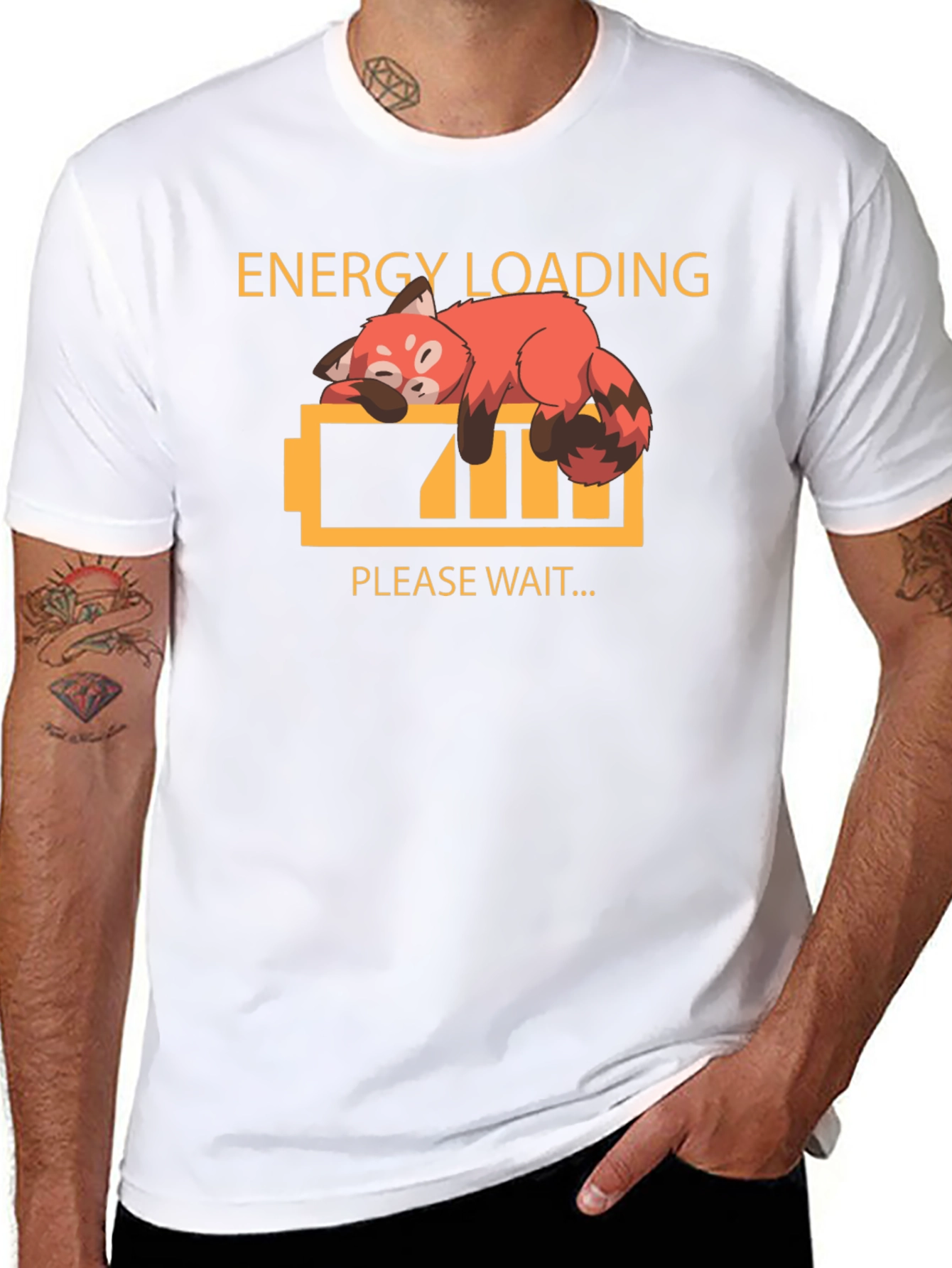 Energy Loading Red Panda Graphic T-Shirt