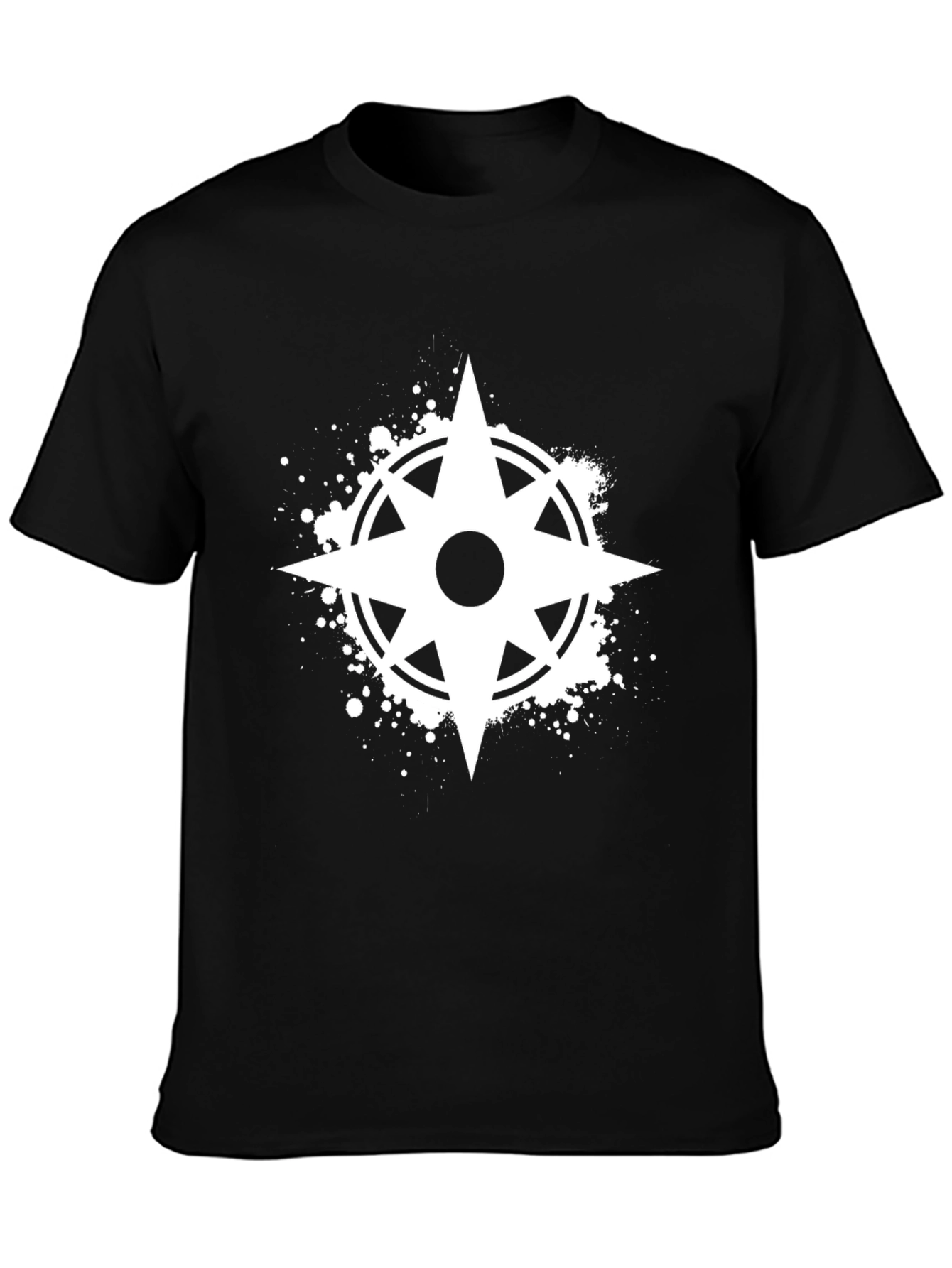 Compass Starburst Mens Black T-Shirt