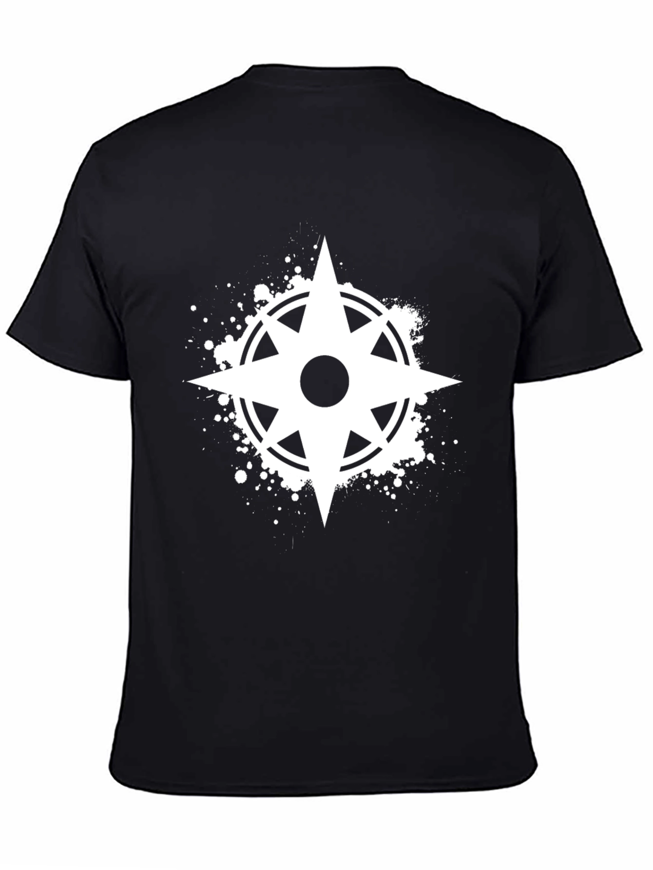 Compass Starburst Mens Black T-Shirt