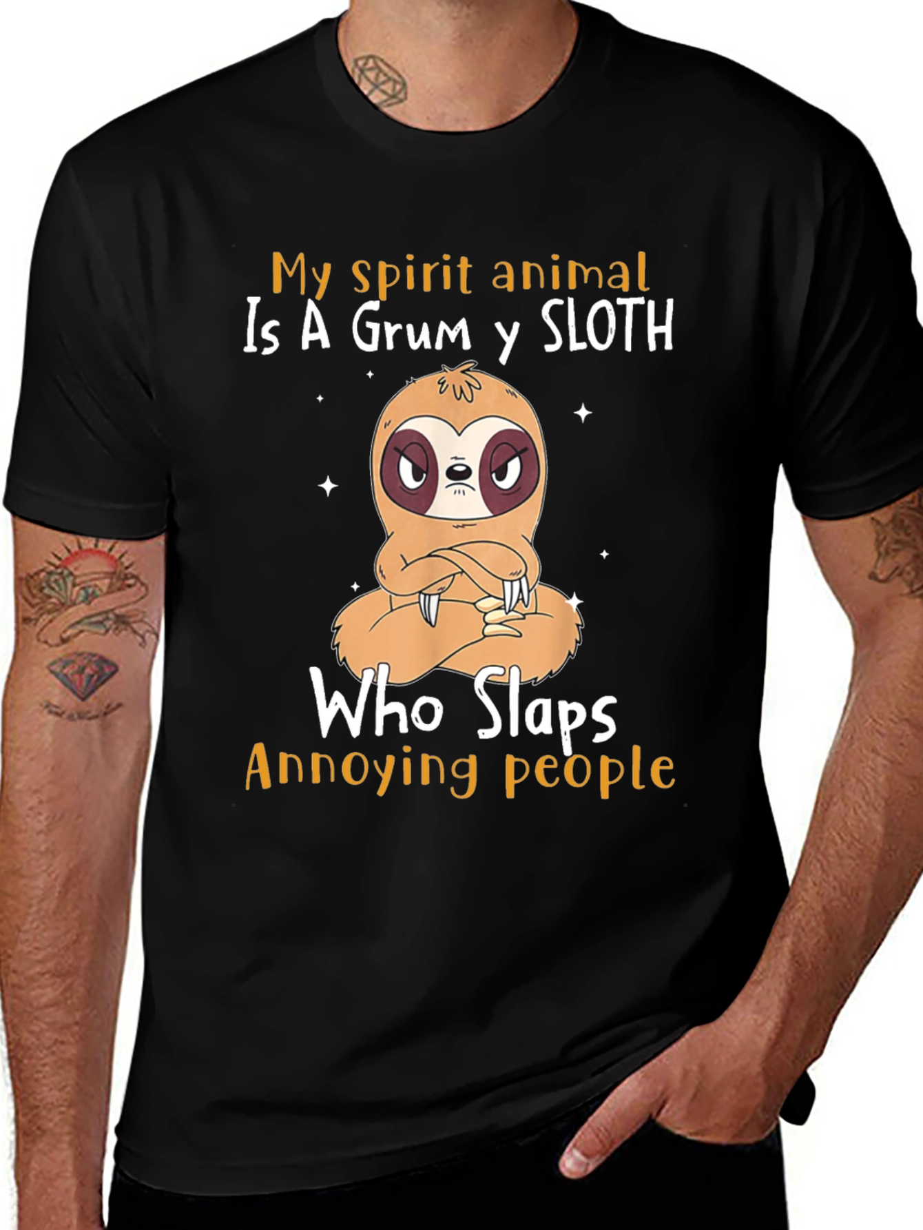 Grumpy Sloth T-Shirt - My Spirit Animal Sloth Tee