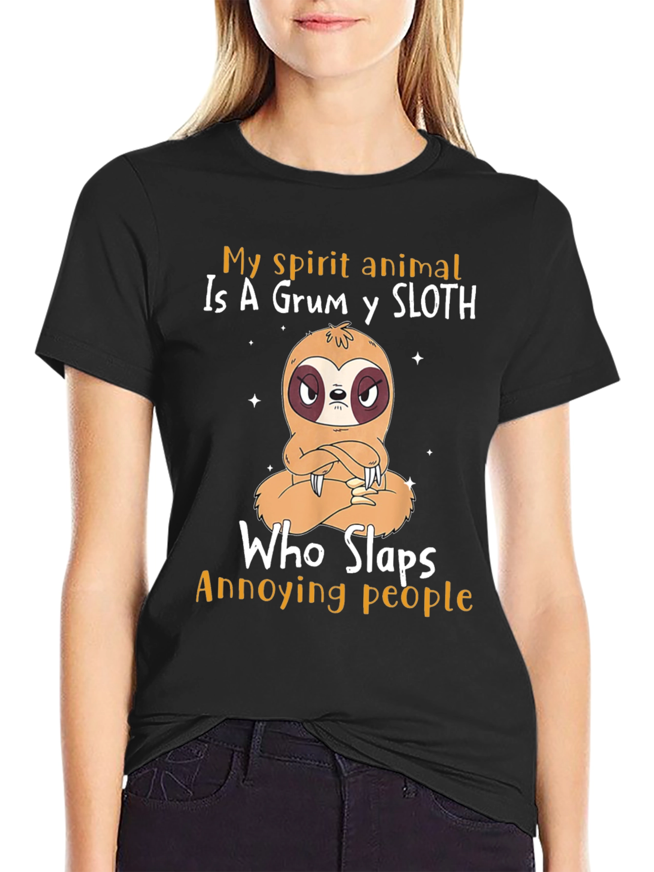 Grumpy Sloth T-Shirt - My Spirit Animal Sloth Tee