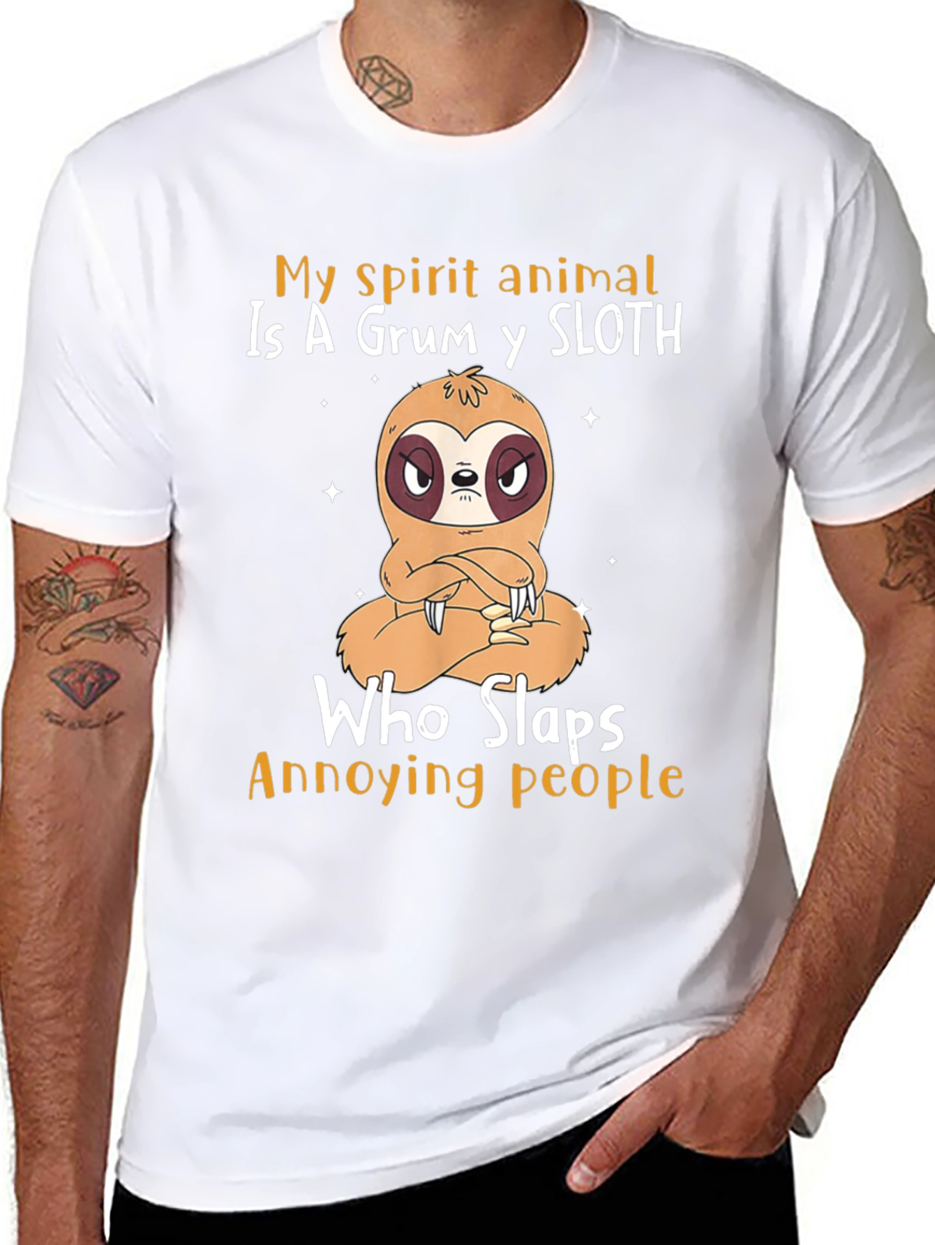 Grumpy Sloth T-Shirt - My Spirit Animal Sloth Tee