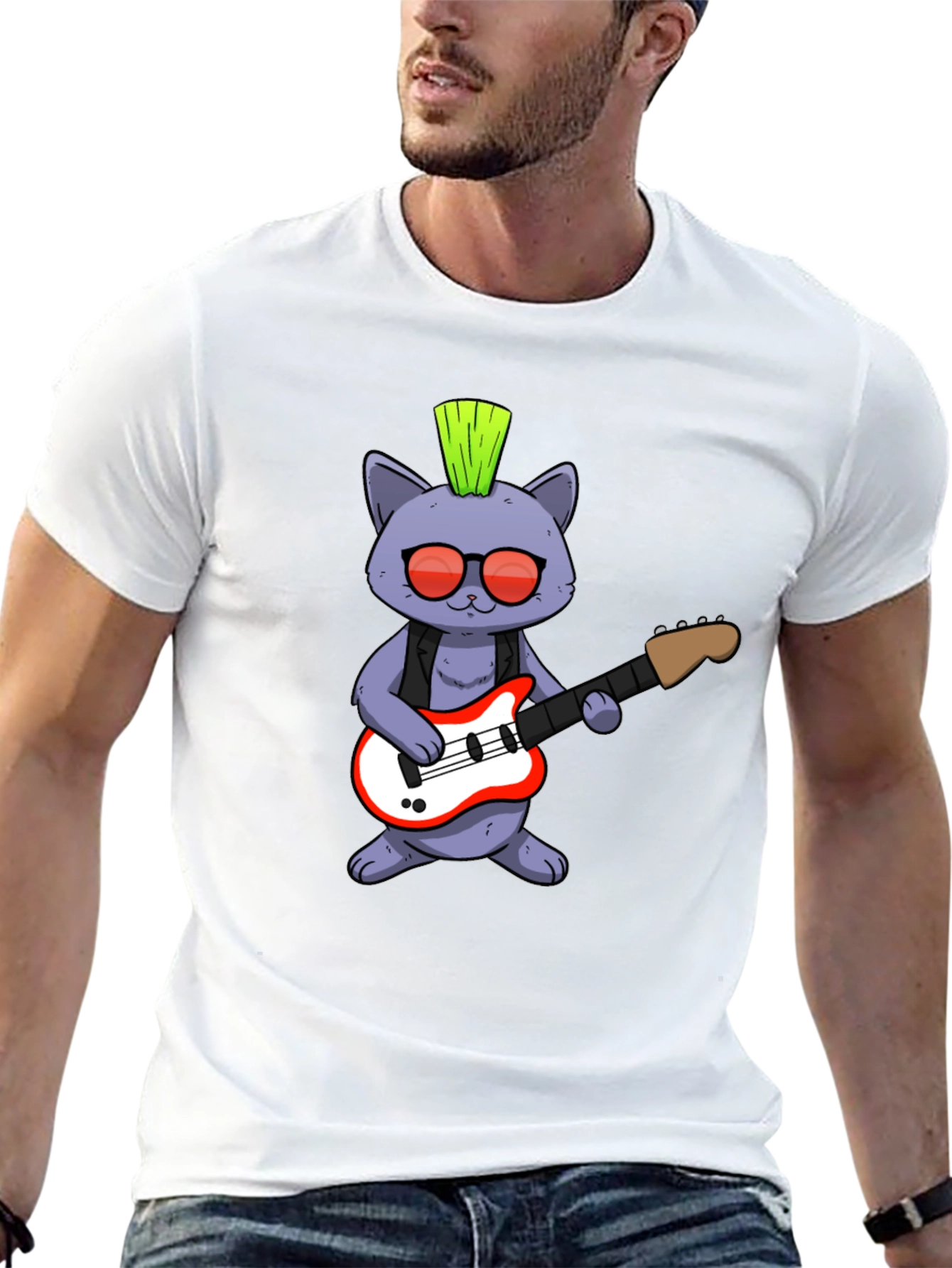 Punk Rock Cat T-Shirt