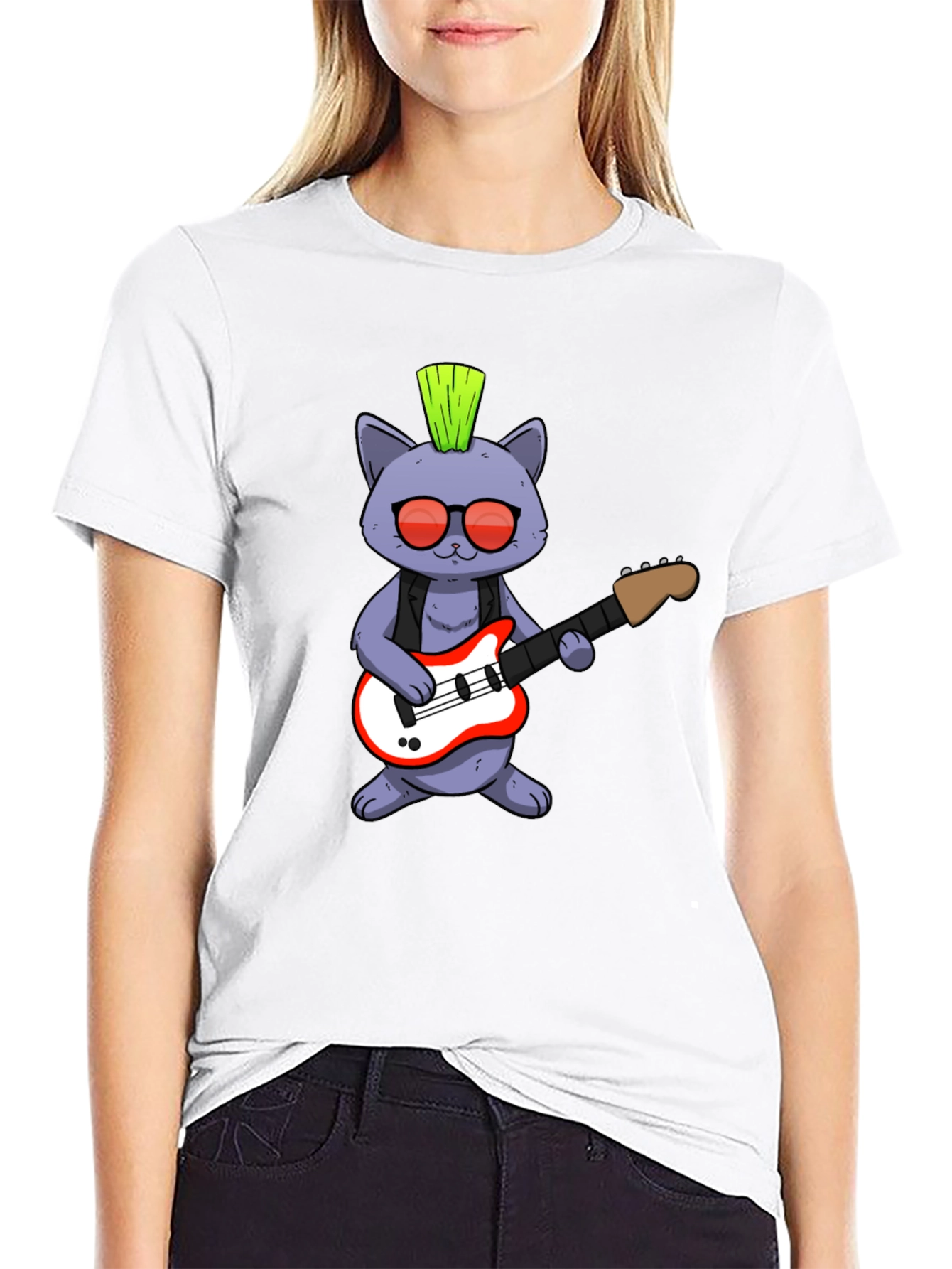 Punk Rock Cat T-Shirt