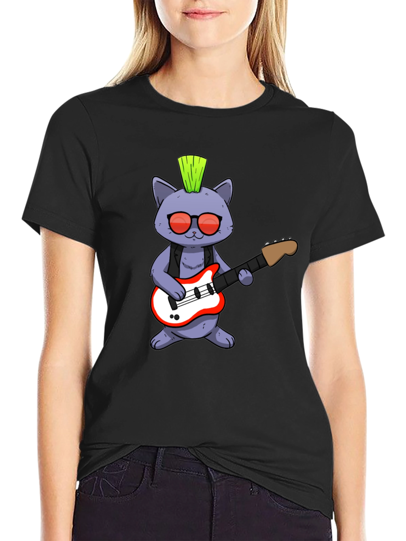 Punk Rock Cat T-Shirt