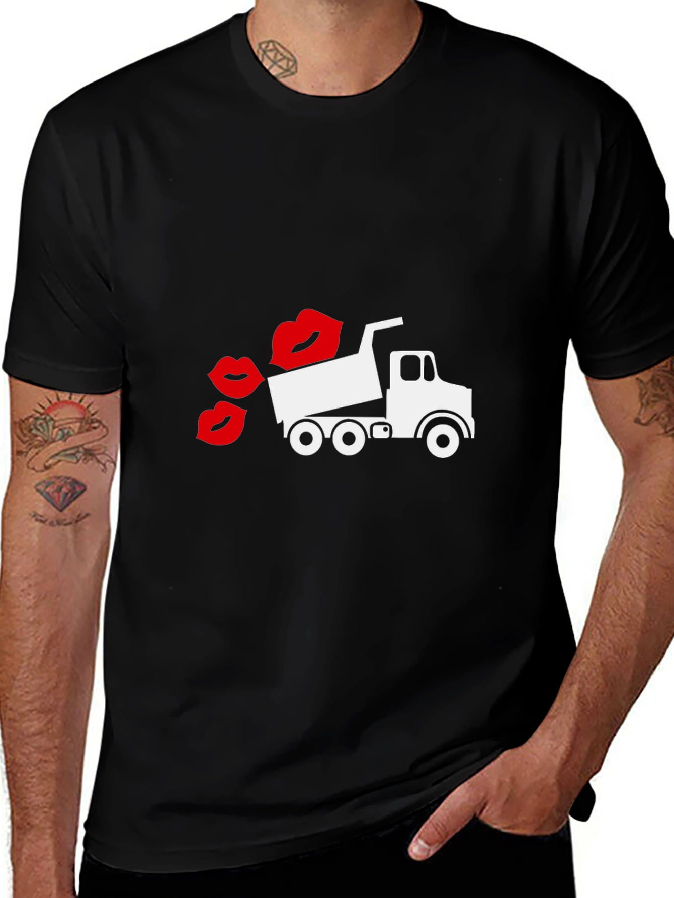 Novelty Truck Kisses Graphic Tee