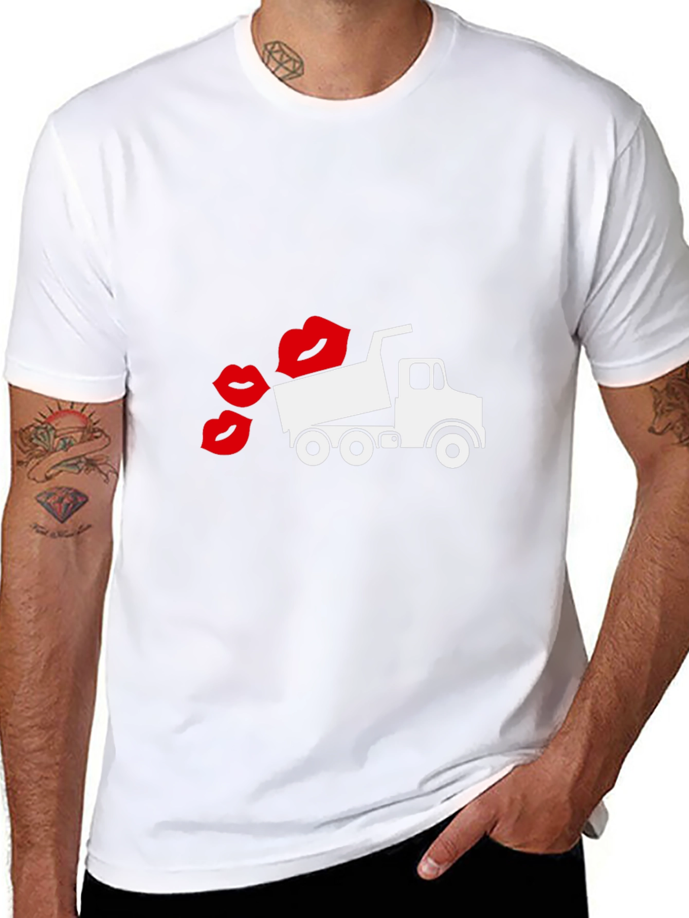 Novelty Truck Kisses Graphic Tee