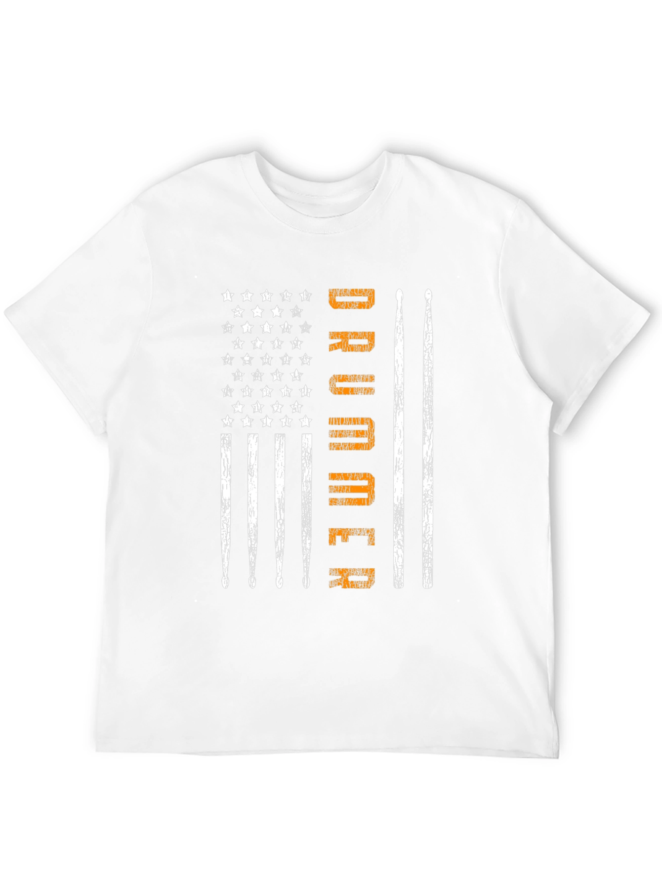 Drummer American Flag Patriotic Music T-Shirt