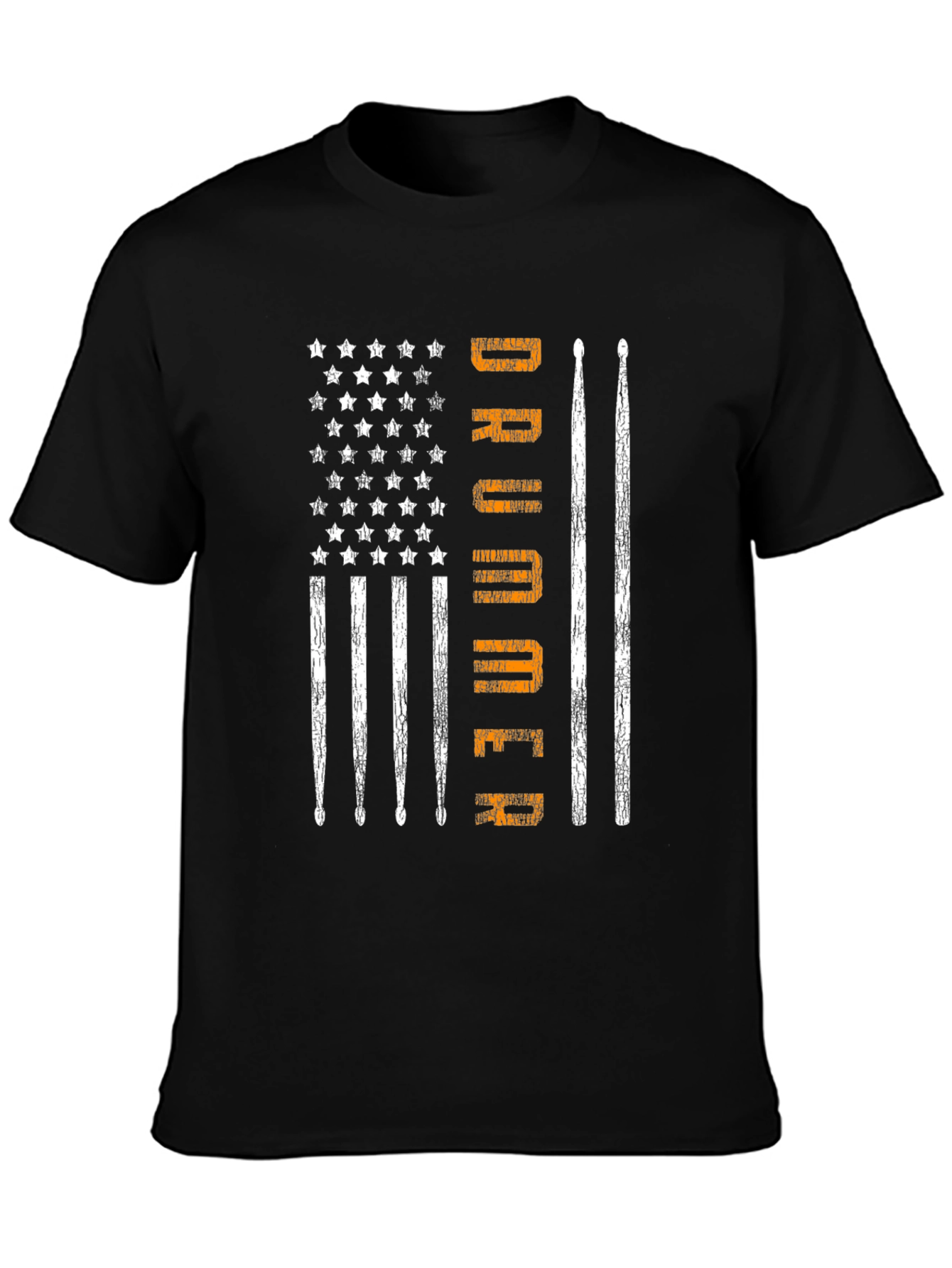 Drummer American Flag Patriotic Music T-Shirt