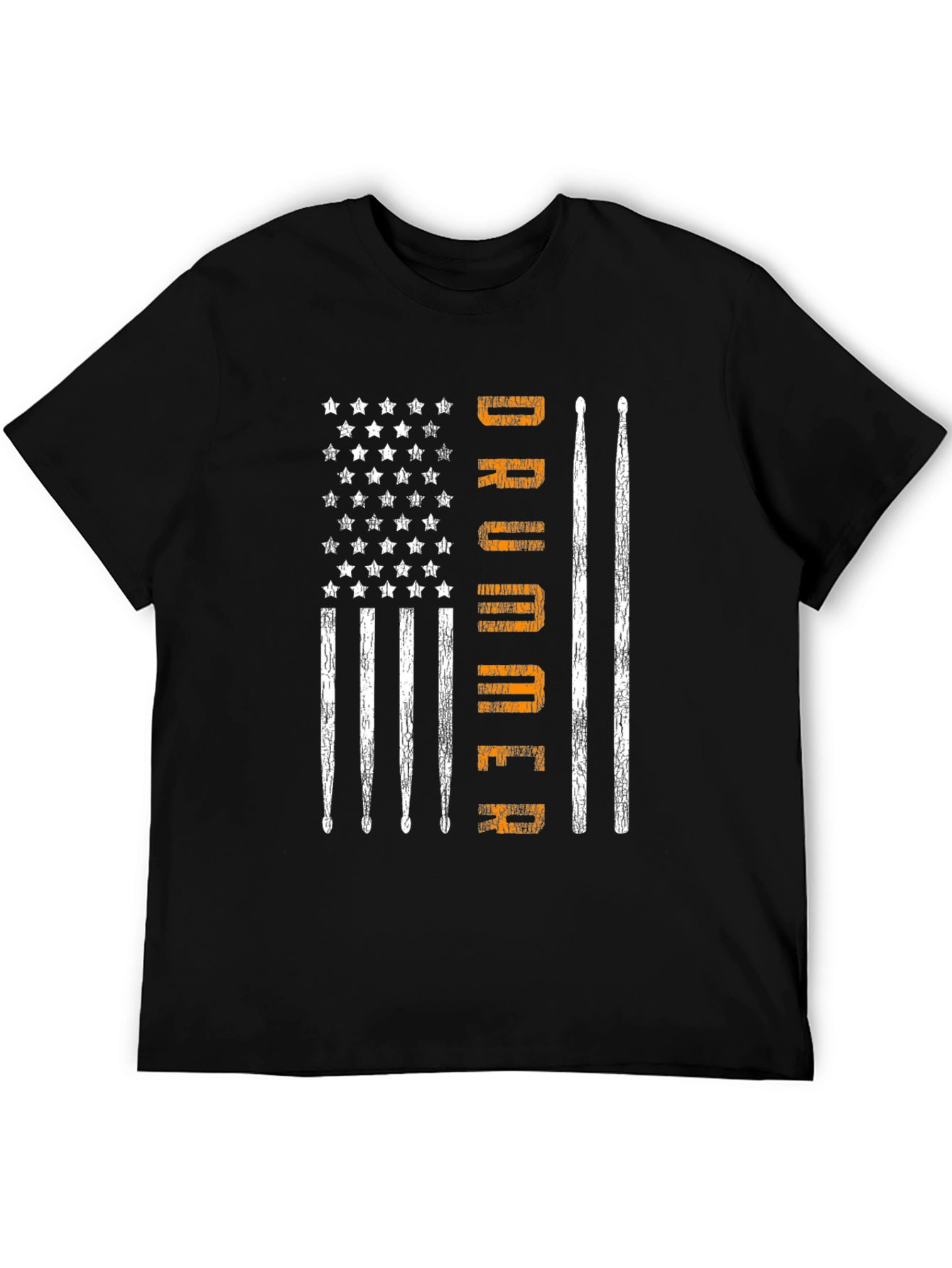 Drummer American Flag Patriotic Music T-Shirt