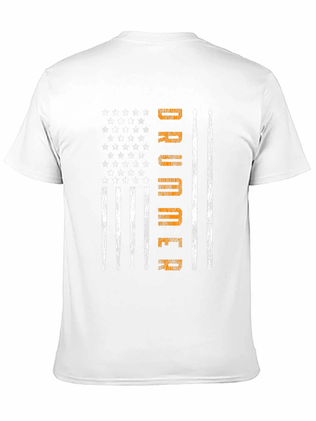 Drummer American Flag Patriotic Music T-Shirt