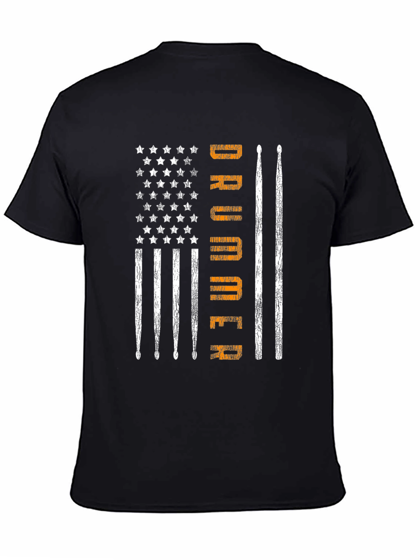 Drummer American Flag Patriotic Music T-Shirt