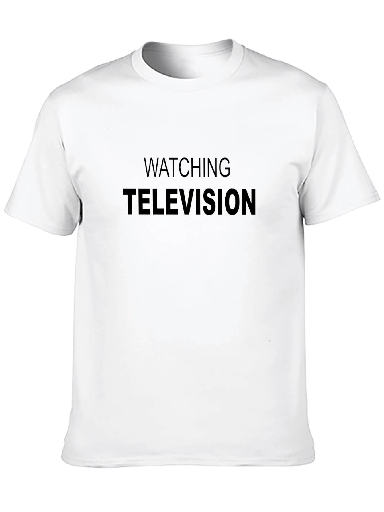 Watching Television Black Tee
