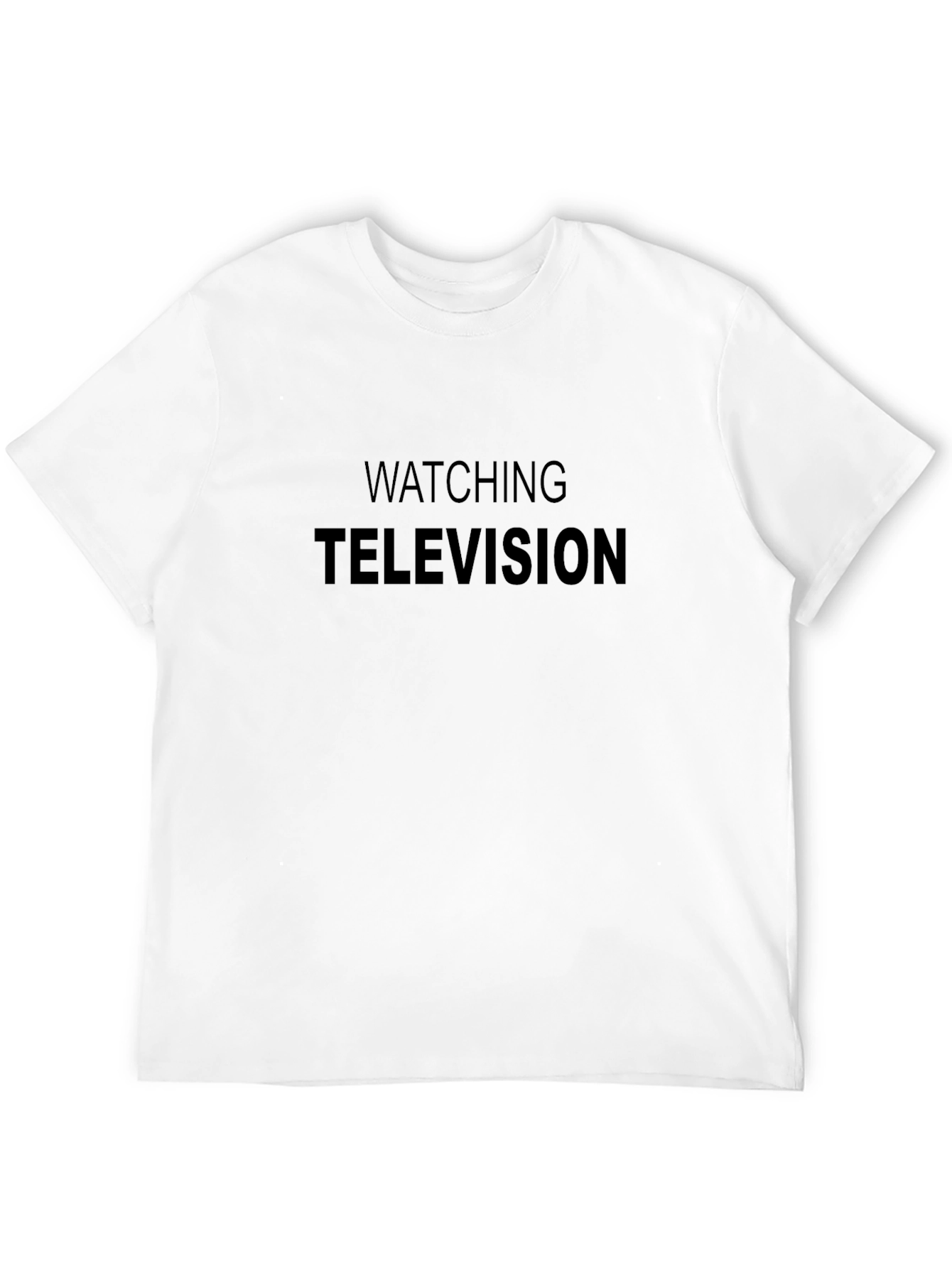 Watching Television Black Tee