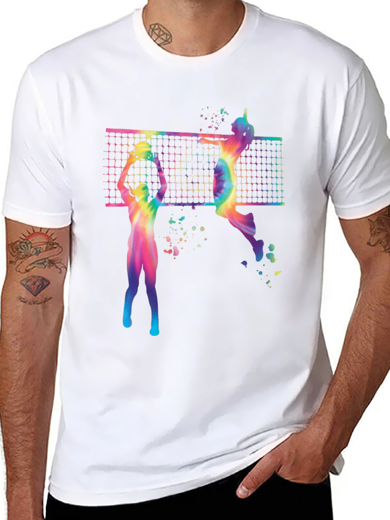 Volleyball Graphic Tee - Sporty Print T-Shirt