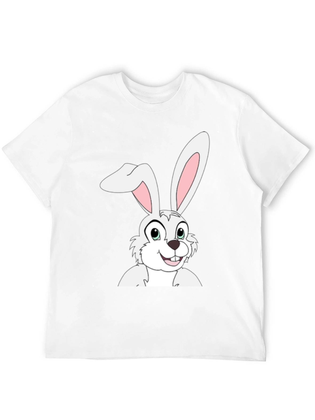 Bunny Graphic Tee - Black Cotton T-Shirt