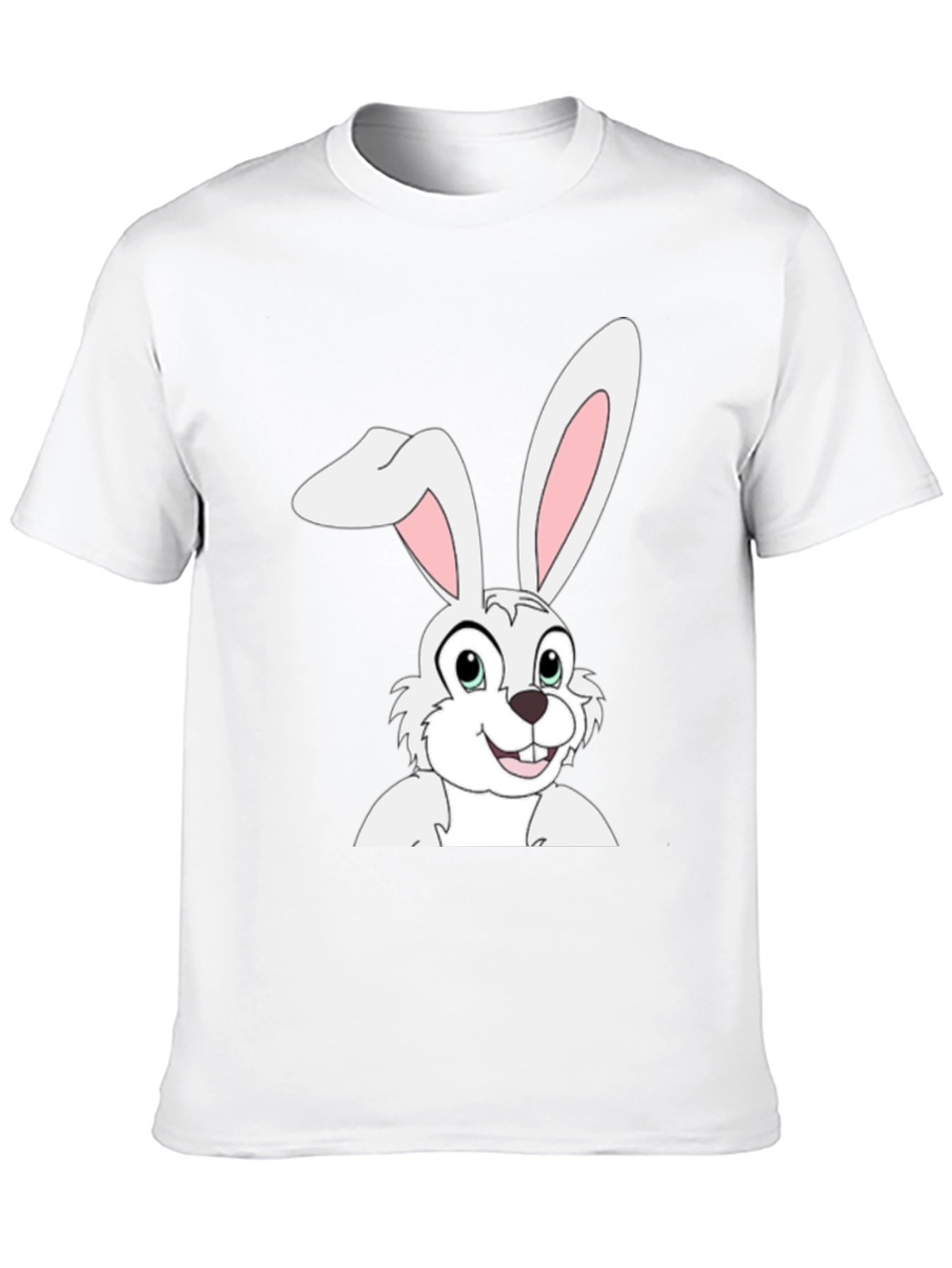 Bunny Graphic Tee - Black Cotton T-Shirt