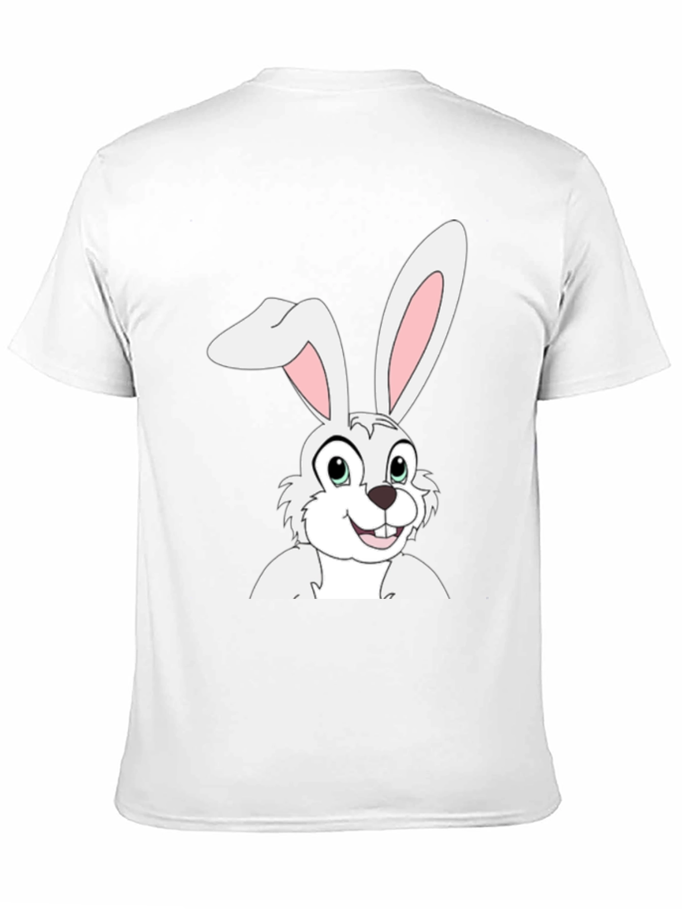 Bunny Graphic Tee - Black Cotton T-Shirt