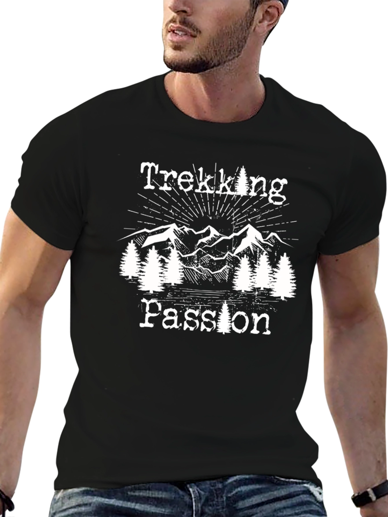 Trekking Passion Graphic T-Shirt Mountain Adventure Tee