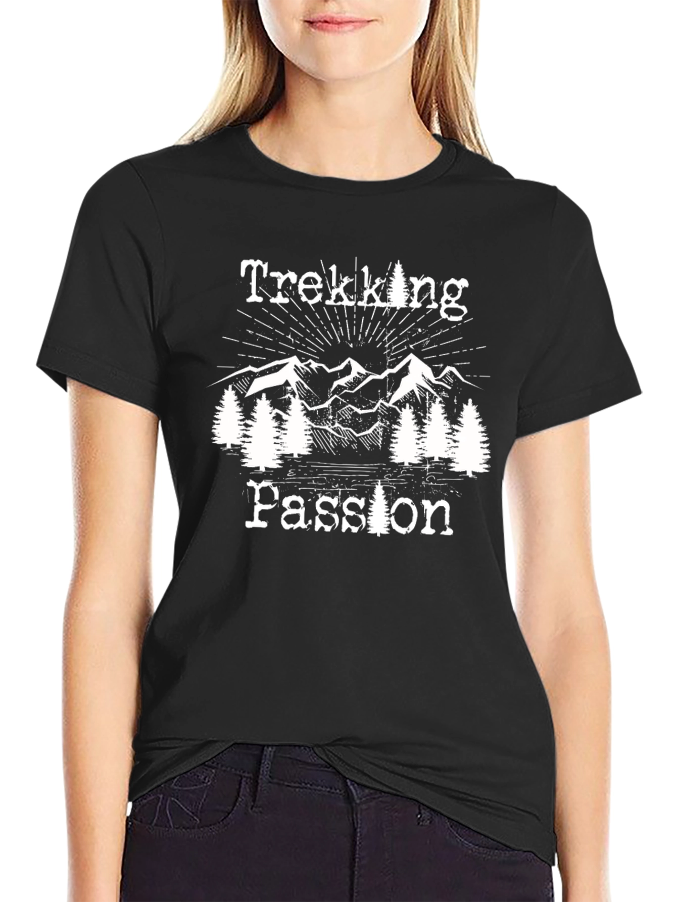 Trekking Passion Graphic T-Shirt Mountain Adventure Tee
