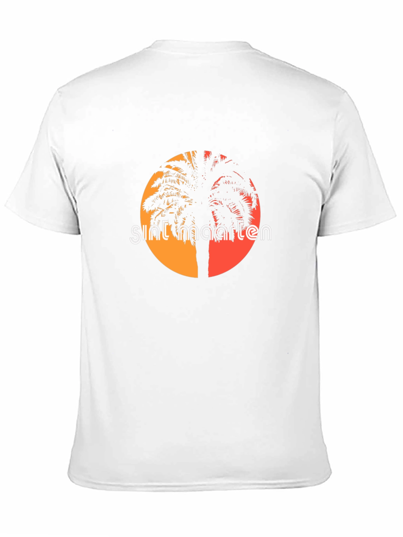 Sint Maarten Palm Tee - Island Sunset Vibes