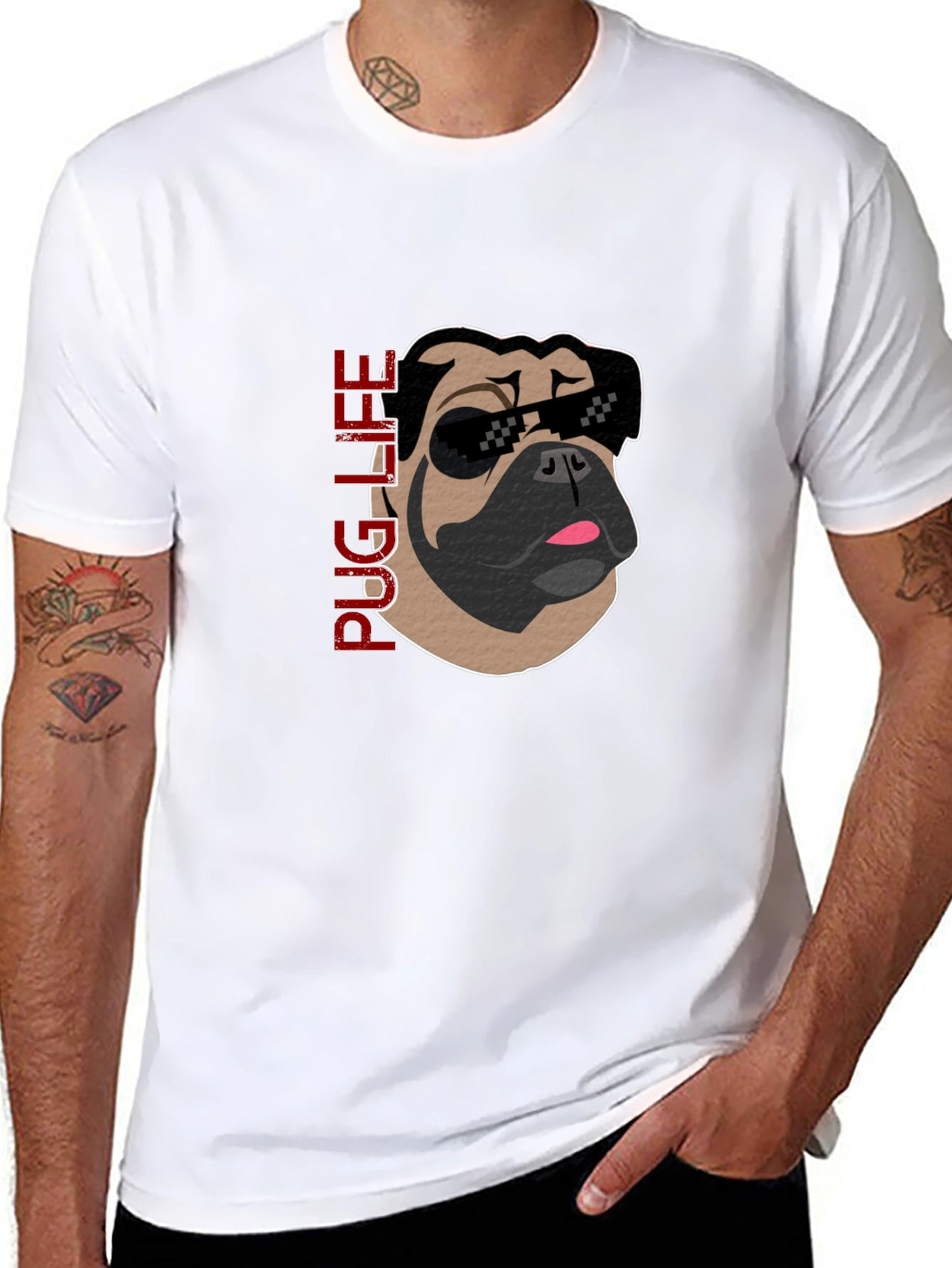 Pug Life Graphic Tee - Cool Dog T-Shirt