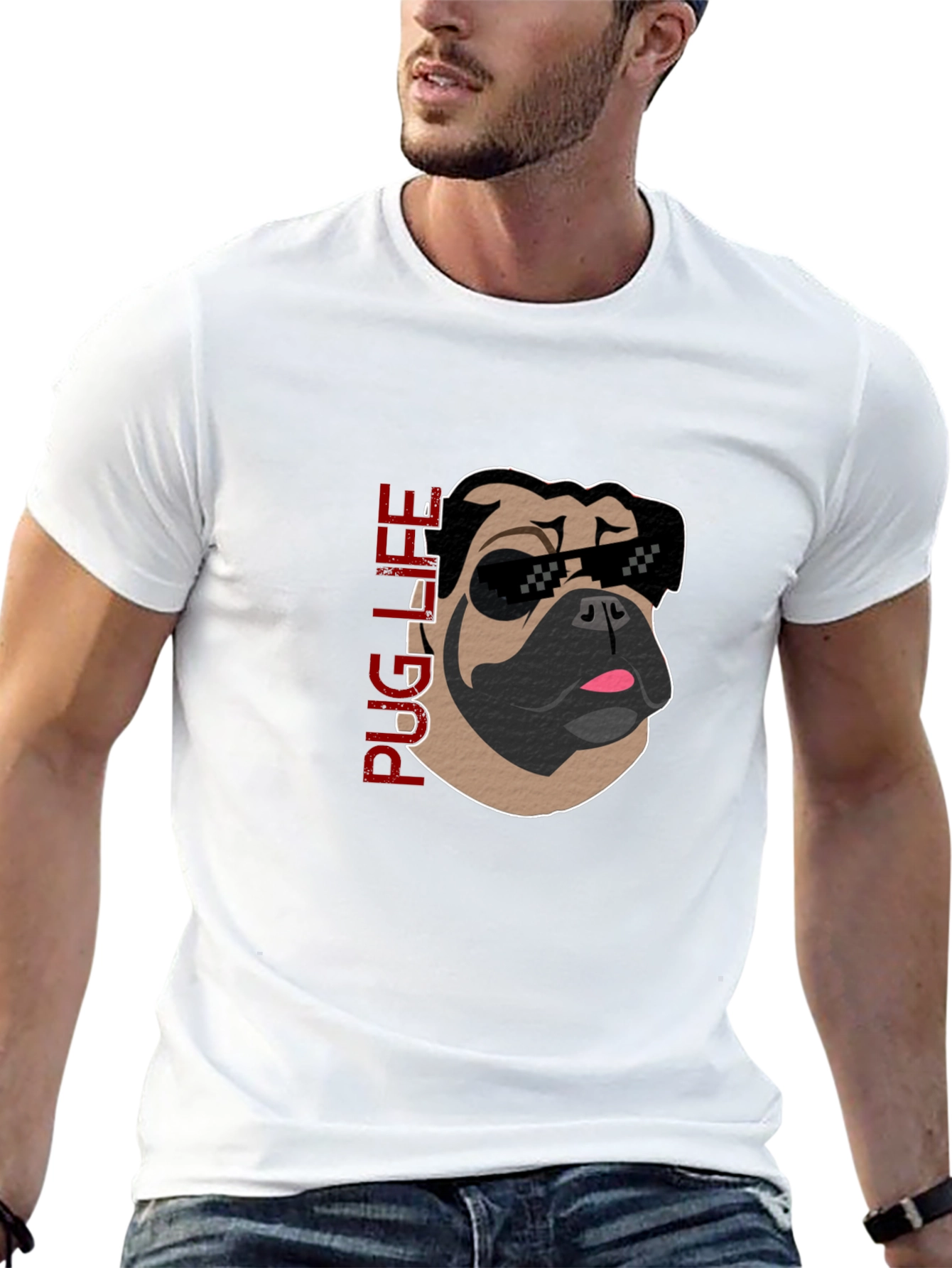 Pug Life Graphic Tee - Cool Dog T-Shirt