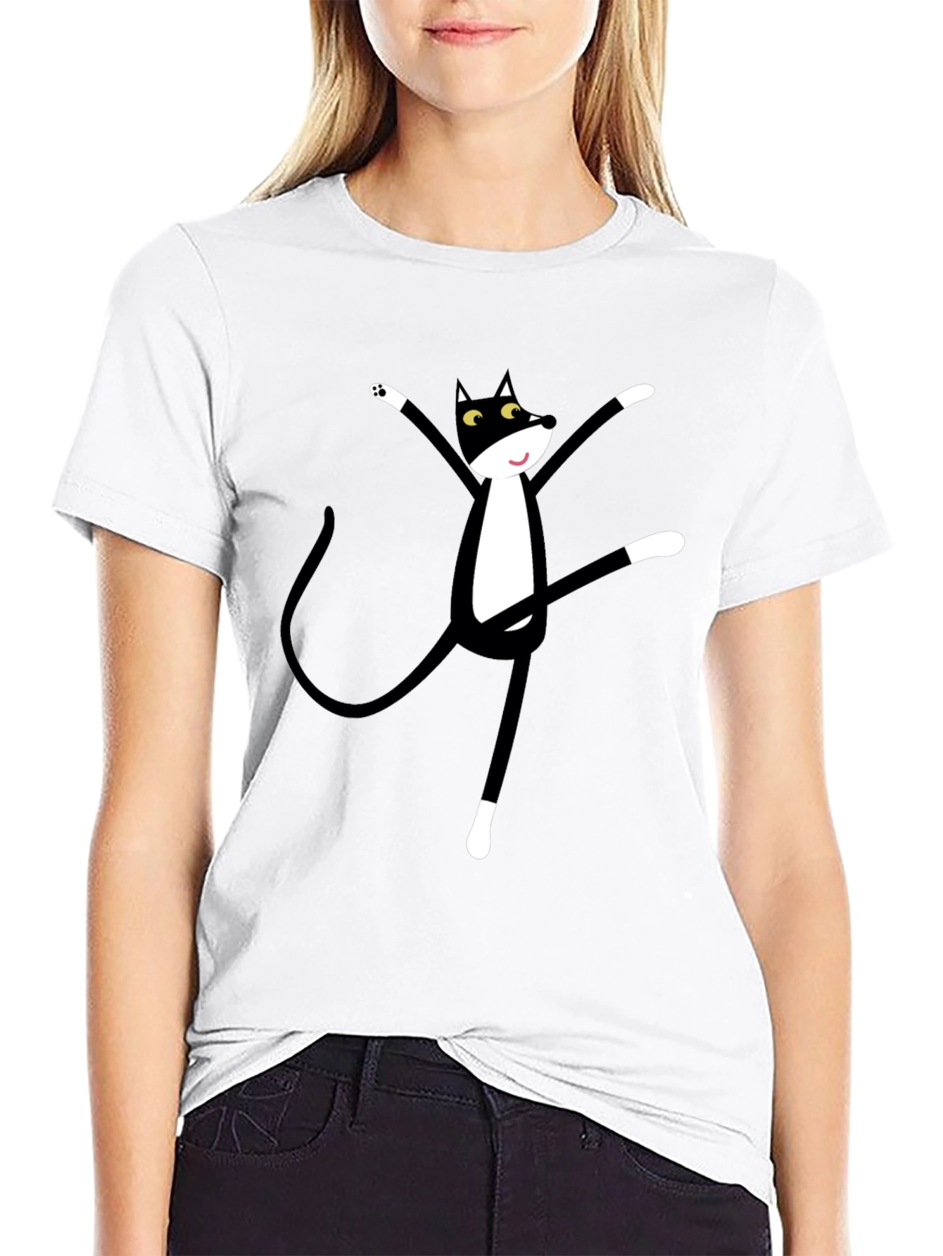 Dancing Cat T-Shirt - Unique Graphic Tee