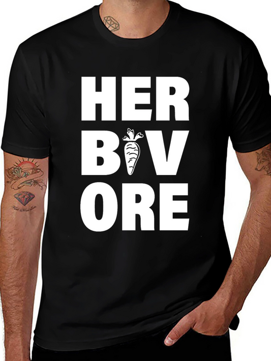 Herbivore Black T-Shirt Vegan Foodie