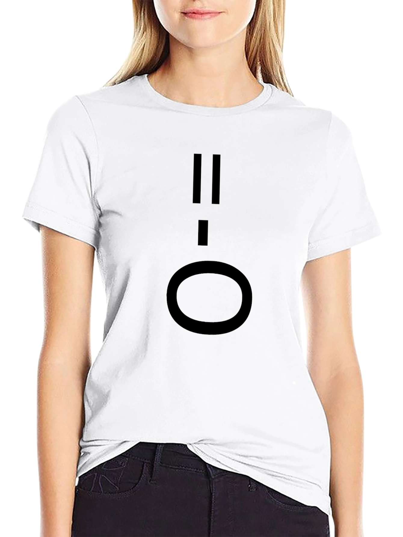 Minimalist Black T-Shirt with Graphic Design