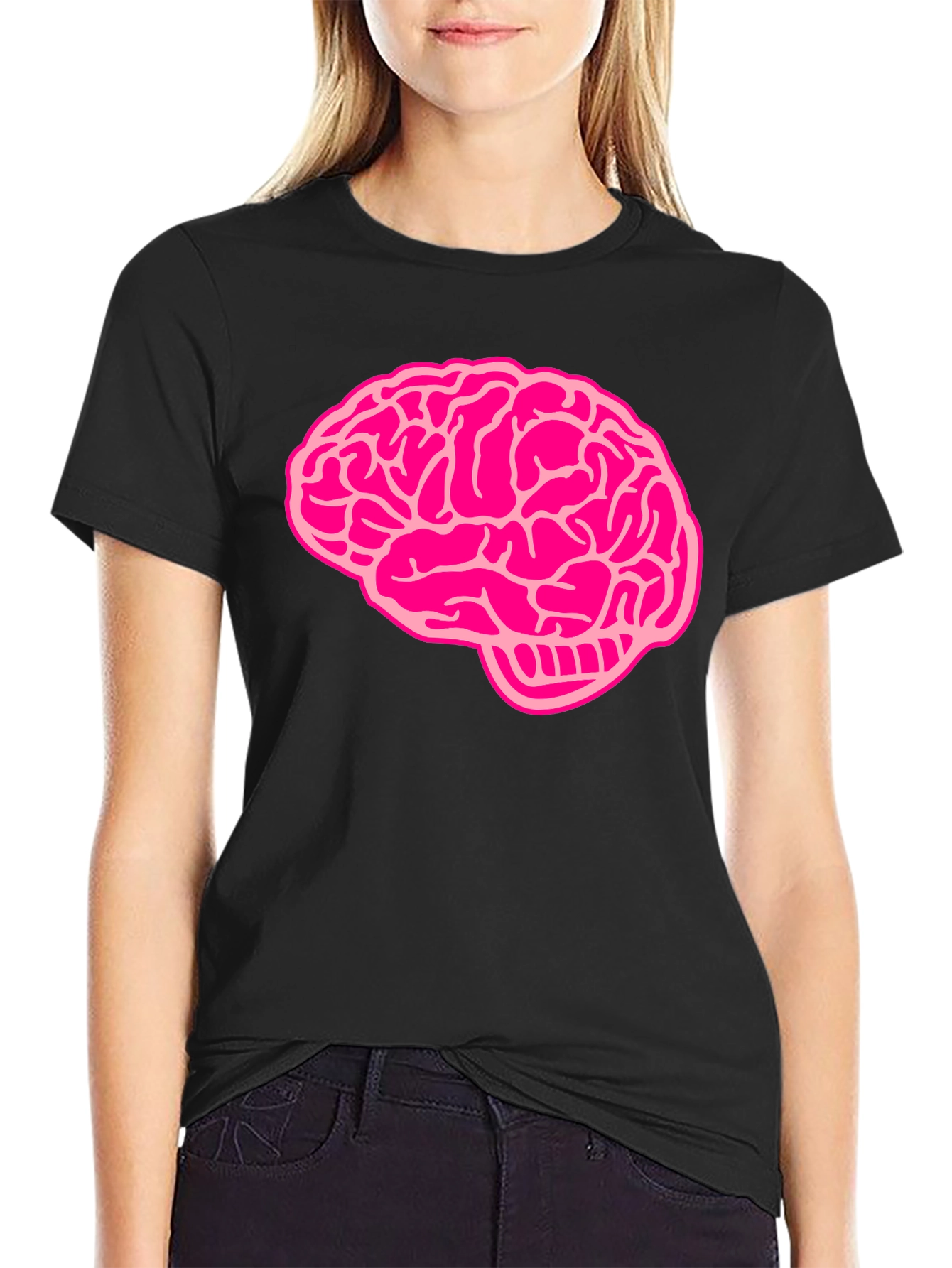 Brain Graphic Black T-Shirt