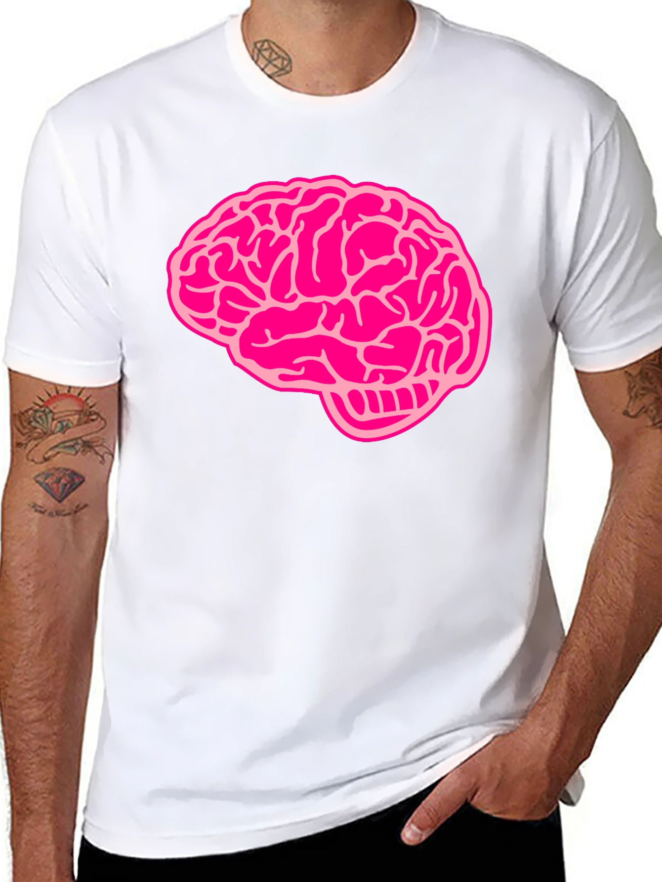Brain Graphic Black T-Shirt