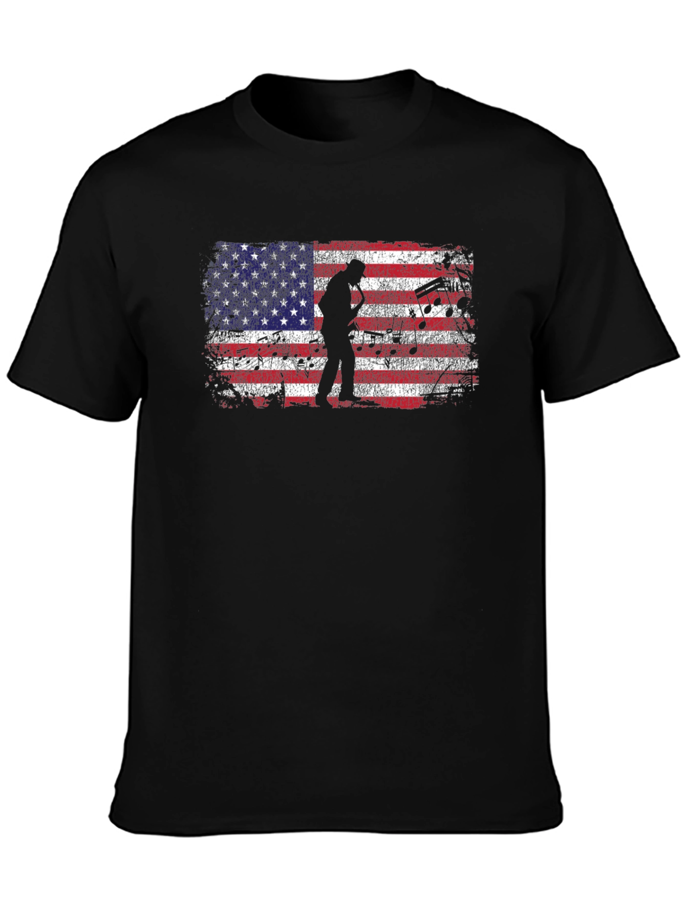 American Flag Saxophone T-Shirt