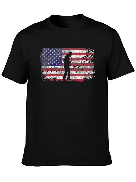 American Flag Saxophone T-Shirt