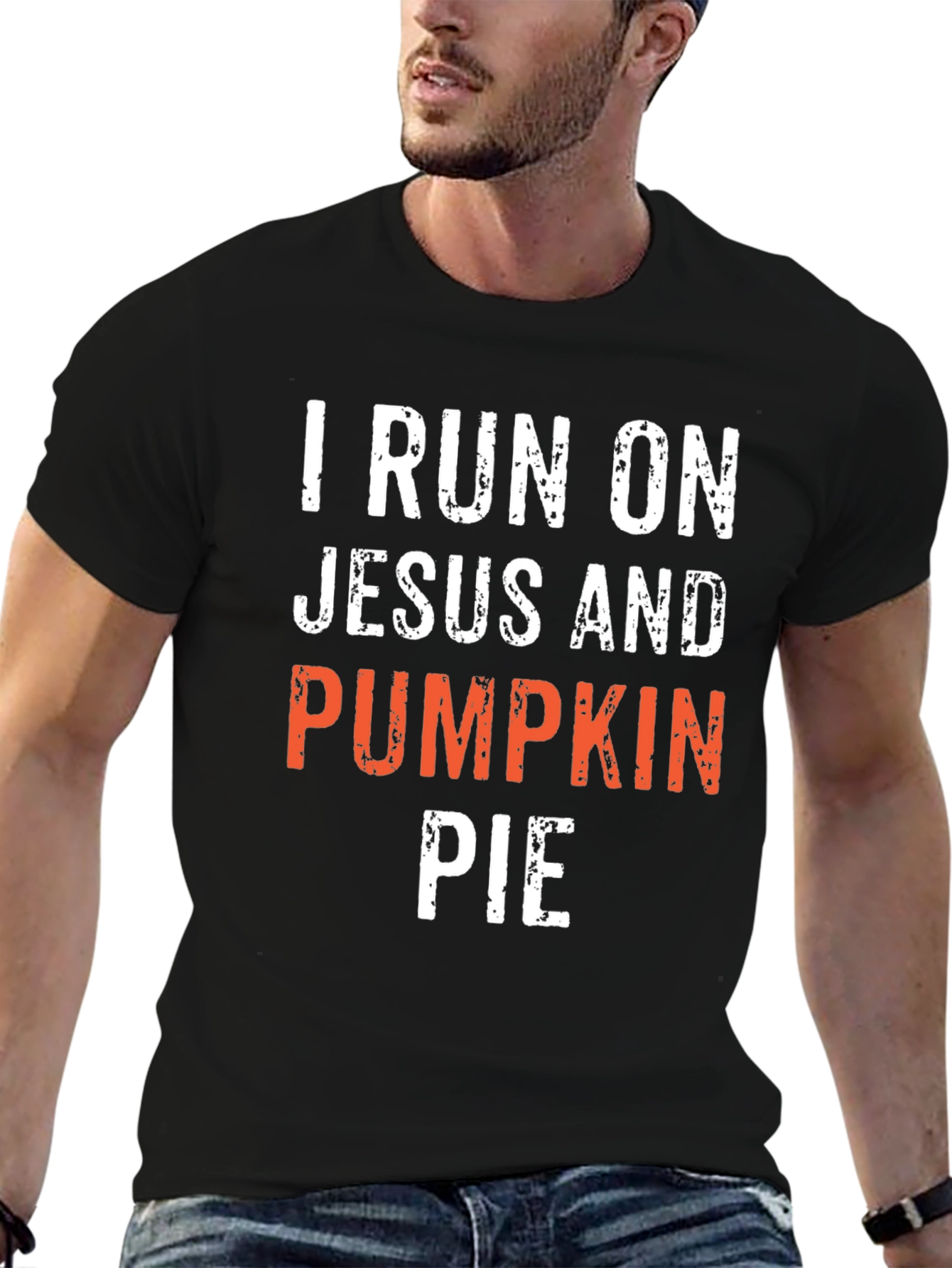 I Run On Jesus and Pumpkin Pie T-Shirt