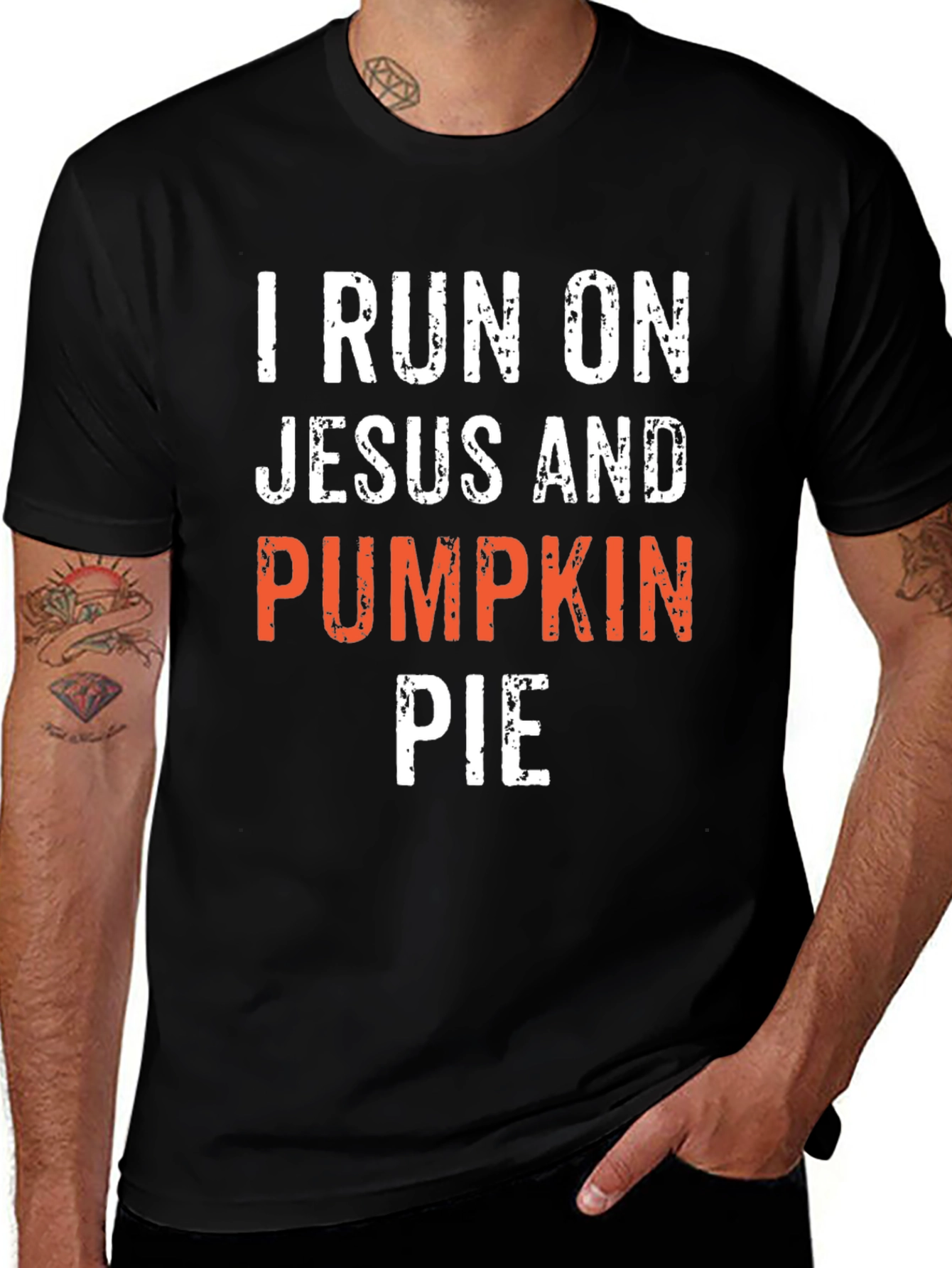 I Run On Jesus and Pumpkin Pie T-Shirt