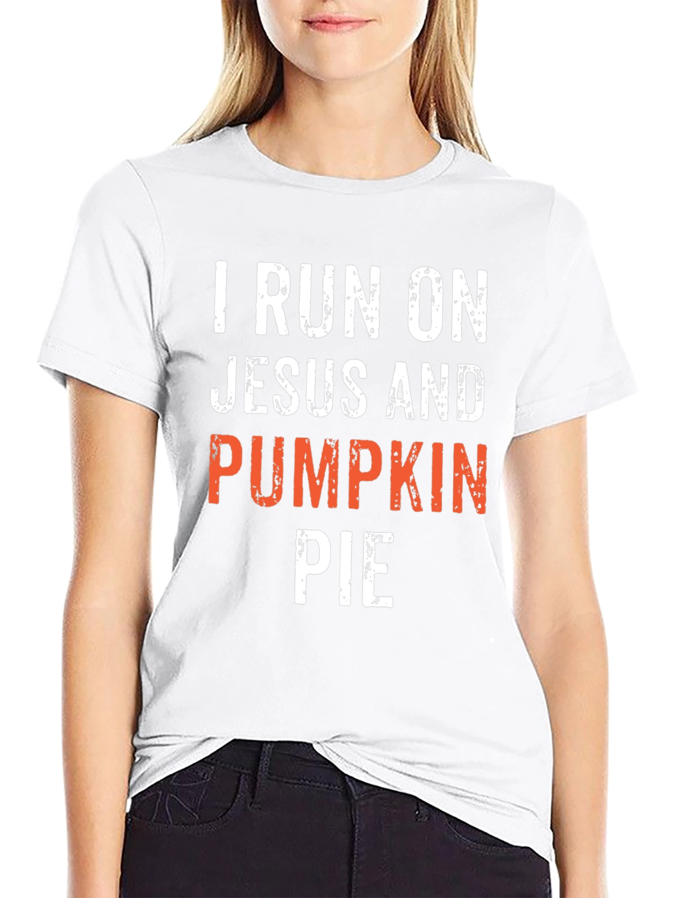 I Run On Jesus and Pumpkin Pie T-Shirt