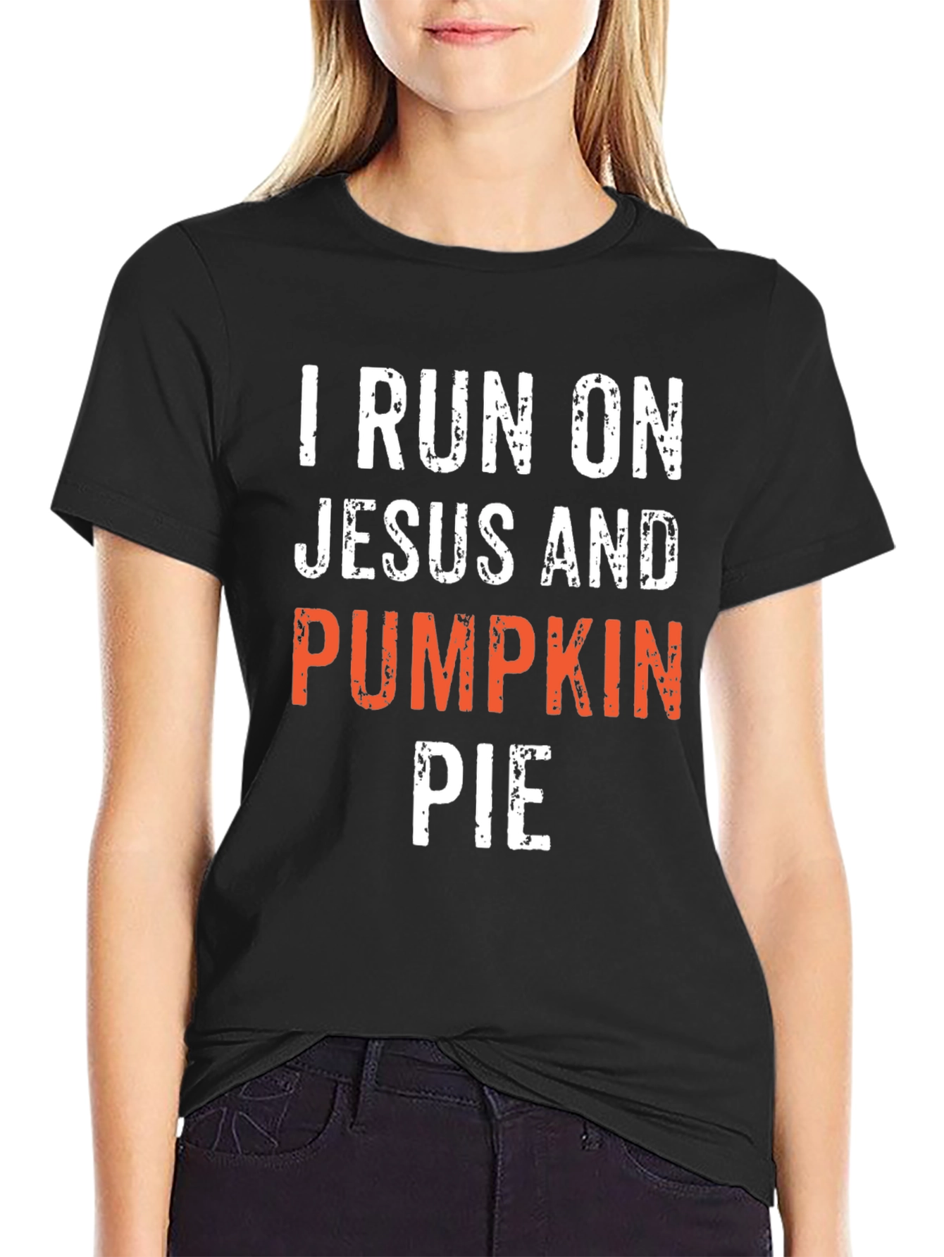 I Run On Jesus and Pumpkin Pie T-Shirt