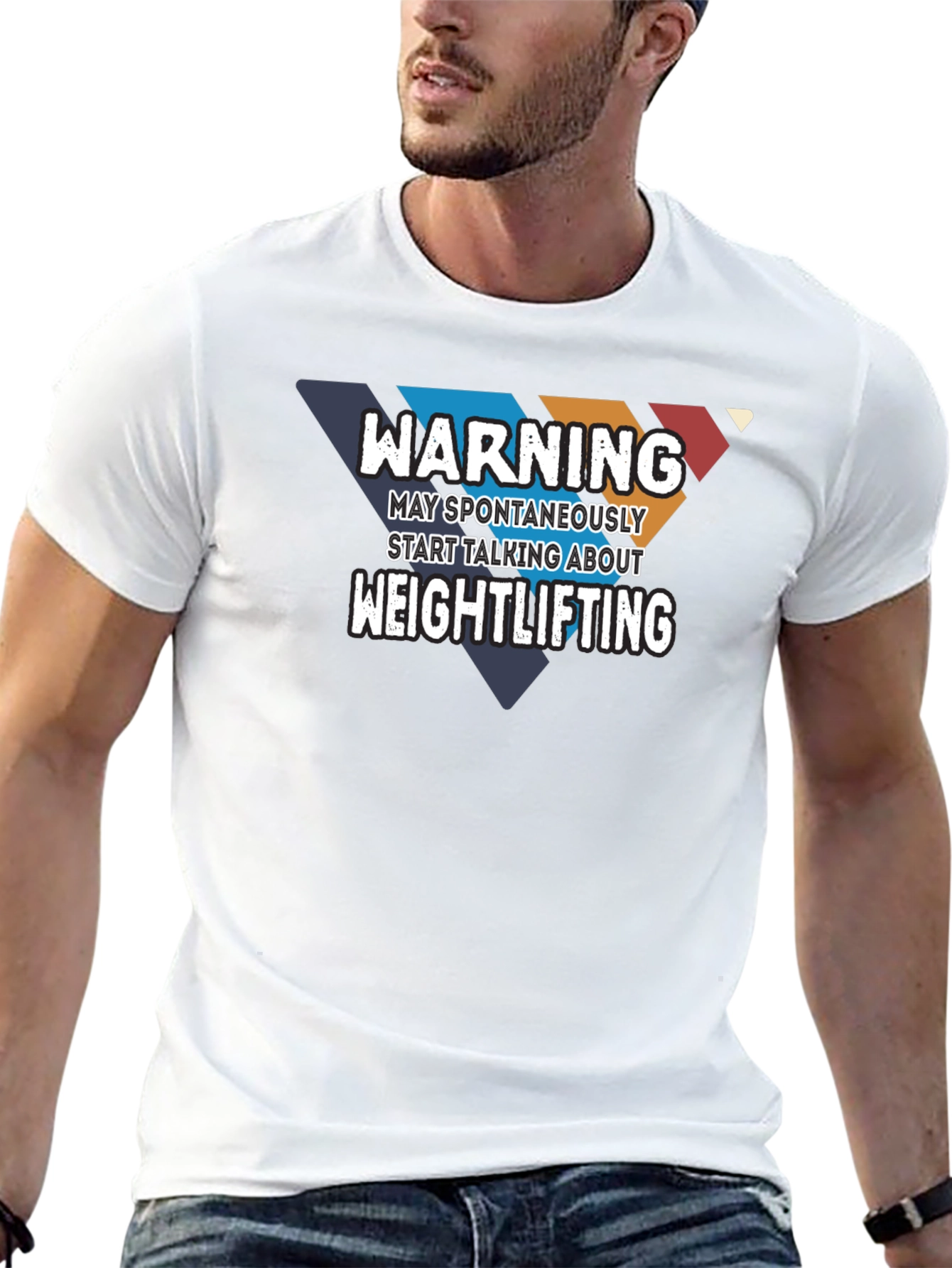 Warning Weightlifting Graphic Tee - Gym Humor T-Shirt