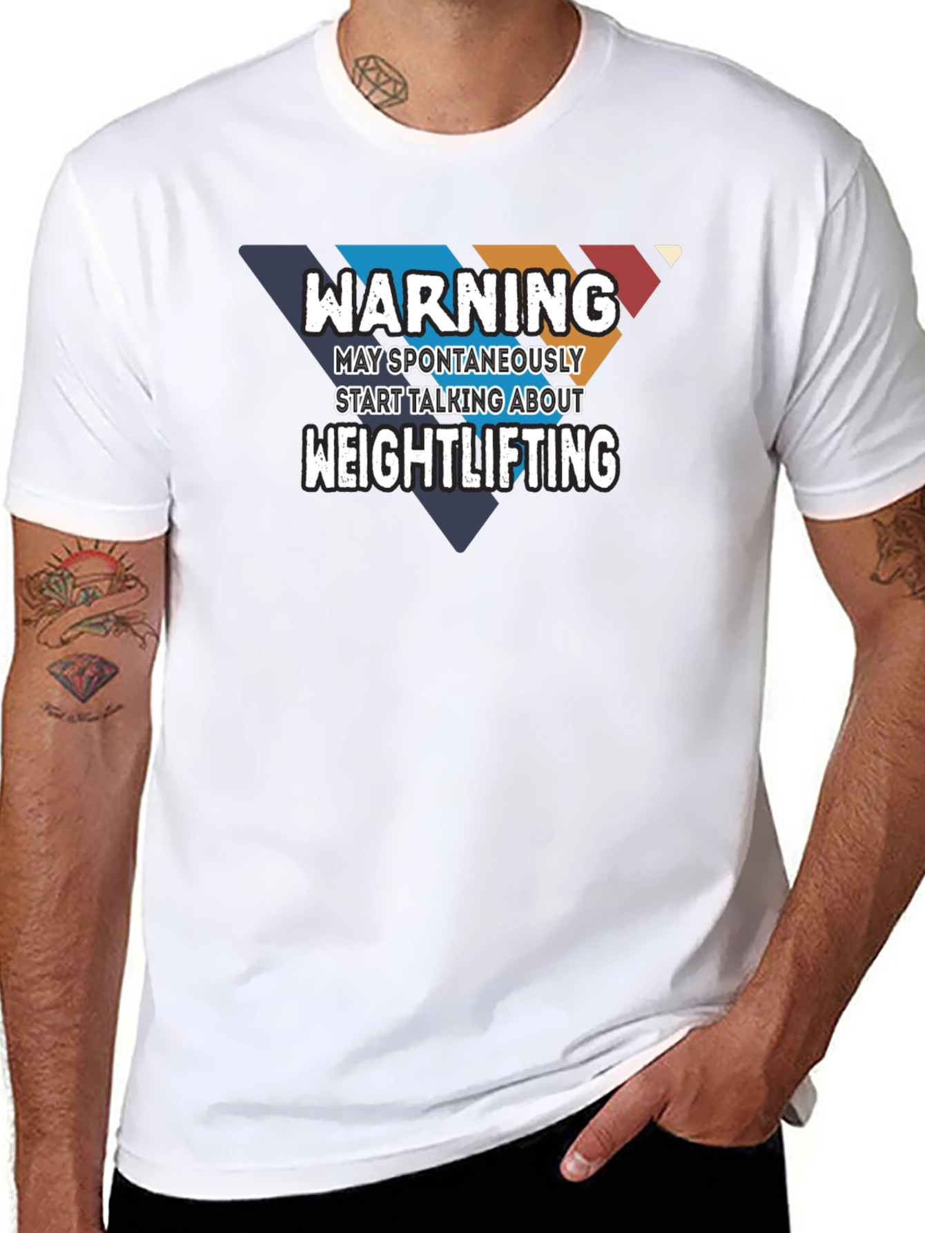 Warning Weightlifting Graphic Tee - Gym Humor T-Shirt
