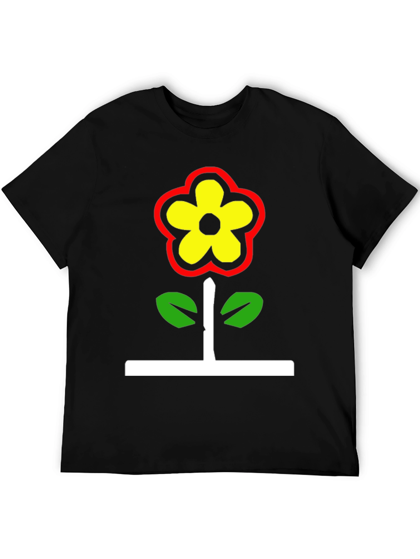 Retro Flower Graphic Tee - Black
