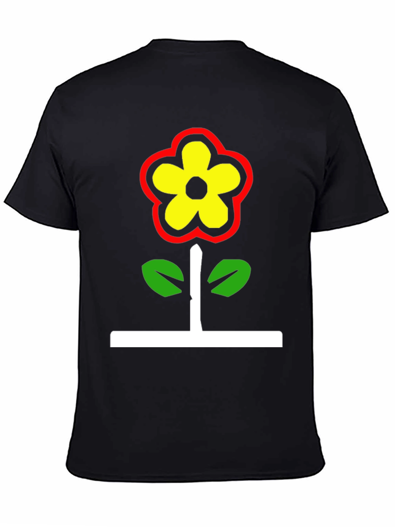 Retro Flower Graphic Tee - Black