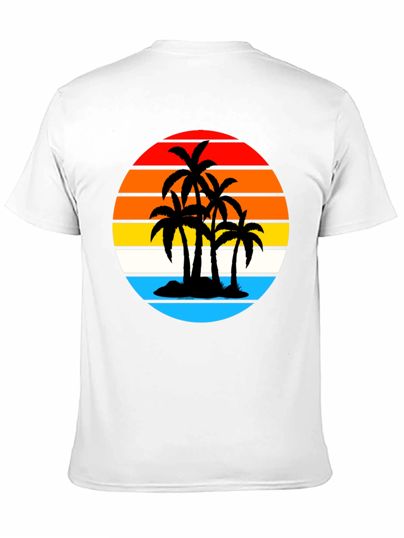 Tropical Sunset Palm Tree Graphic Tee